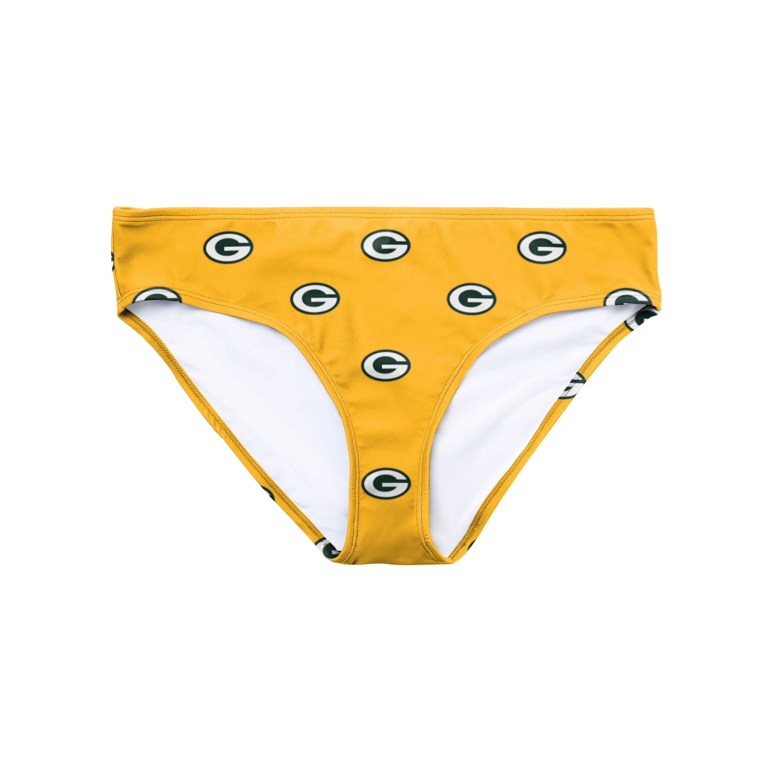 Green Bay Packers NFL Womens Summertime Mini Print Bikini Bottom - Image 2