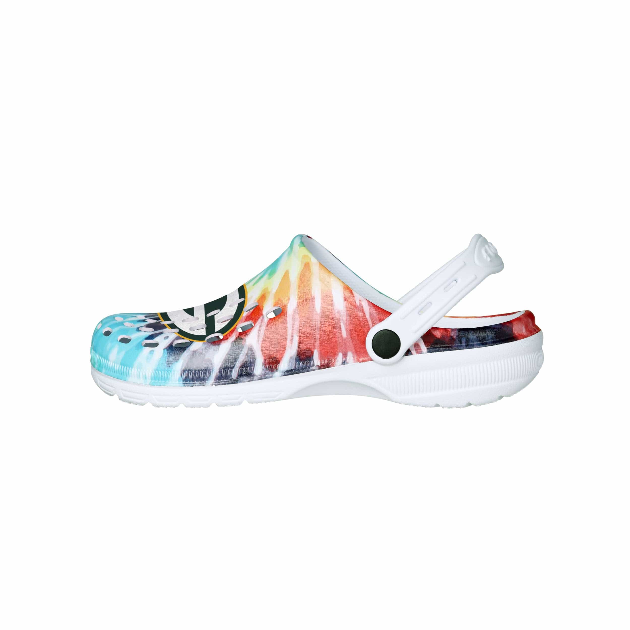 Green Bay Packers NFL Womens Tie-Dye Clog With Strap - Image 2