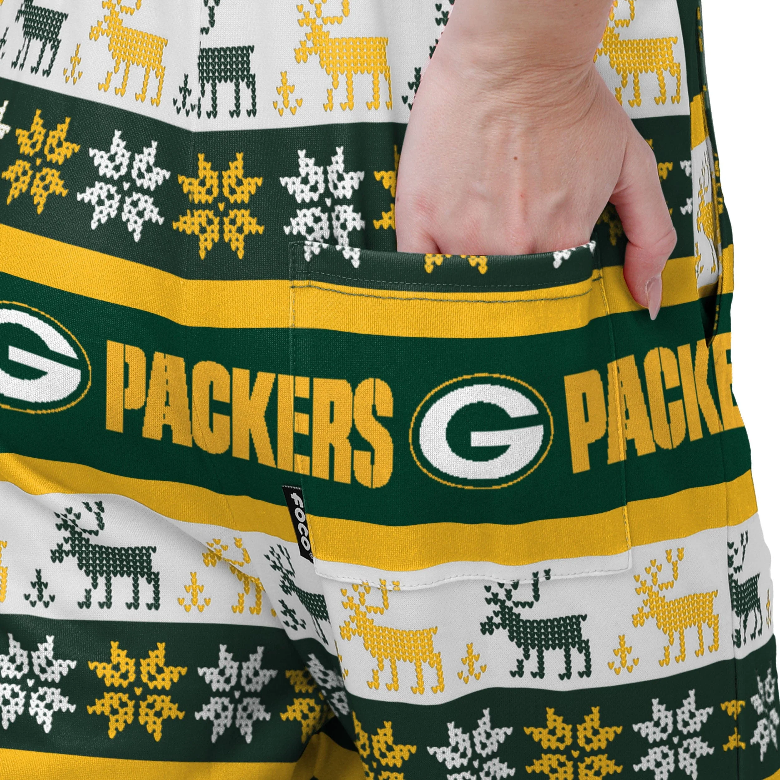 Green Bay Packers NFL Womens Ugly Home Gating Bib Overalls - Image 6