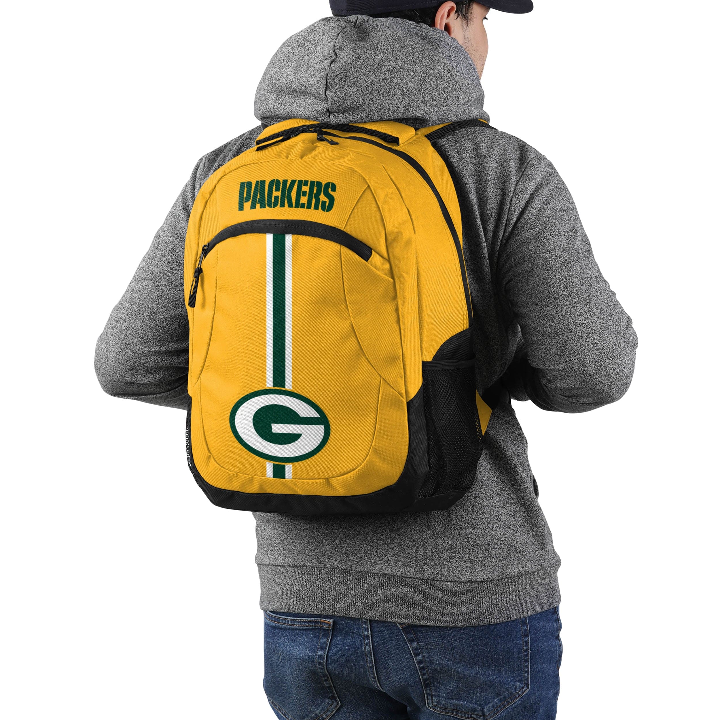 Green Bay Packers NFL Yellow Alternate Color Action Backpack - Image 5