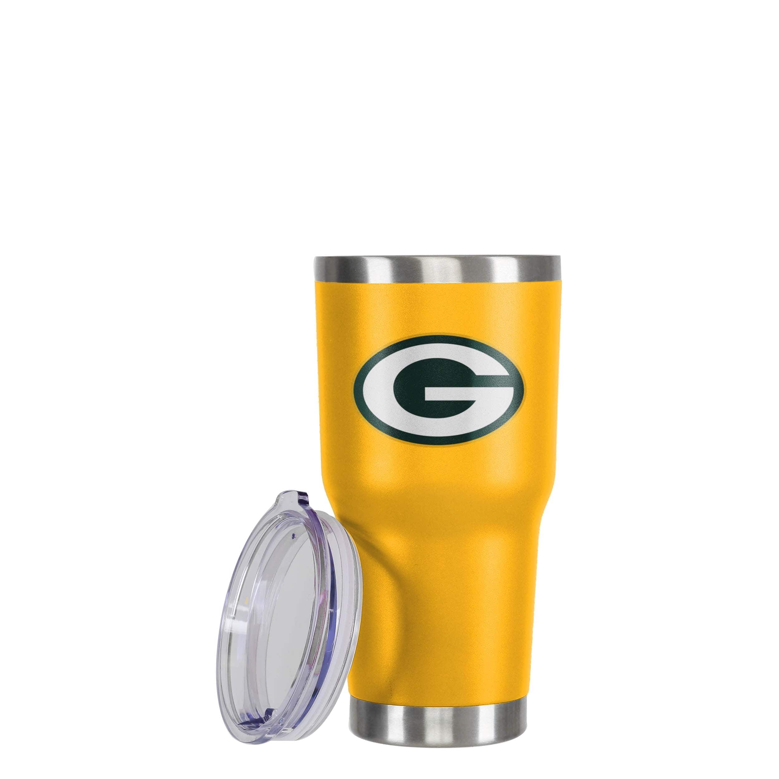 Green Bay Packers NFL Yellow Team Logo 30 oz Tumbler - Image 3