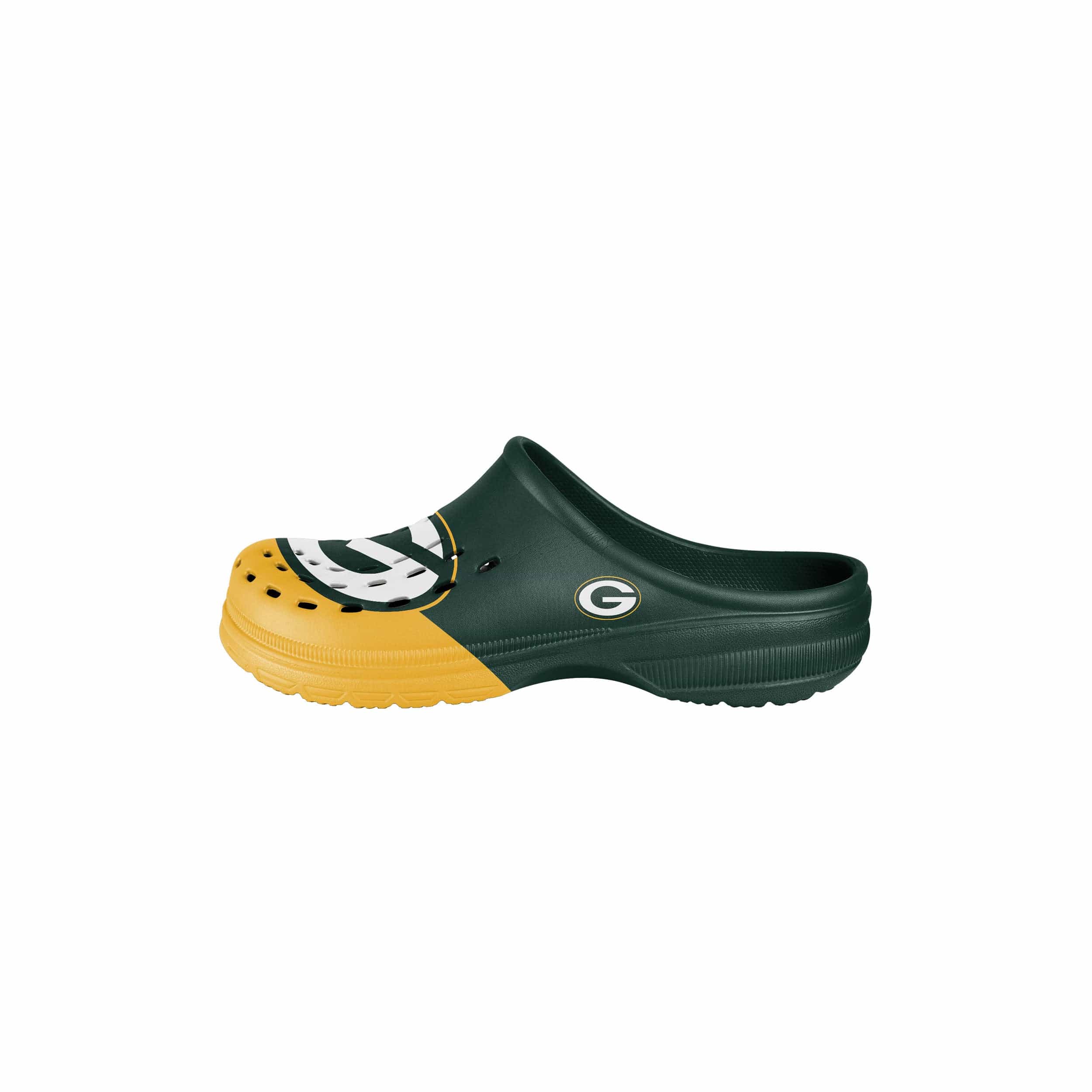 Green Bay Packers NFL Youth Colorblock Big Logo Clog - Image 4