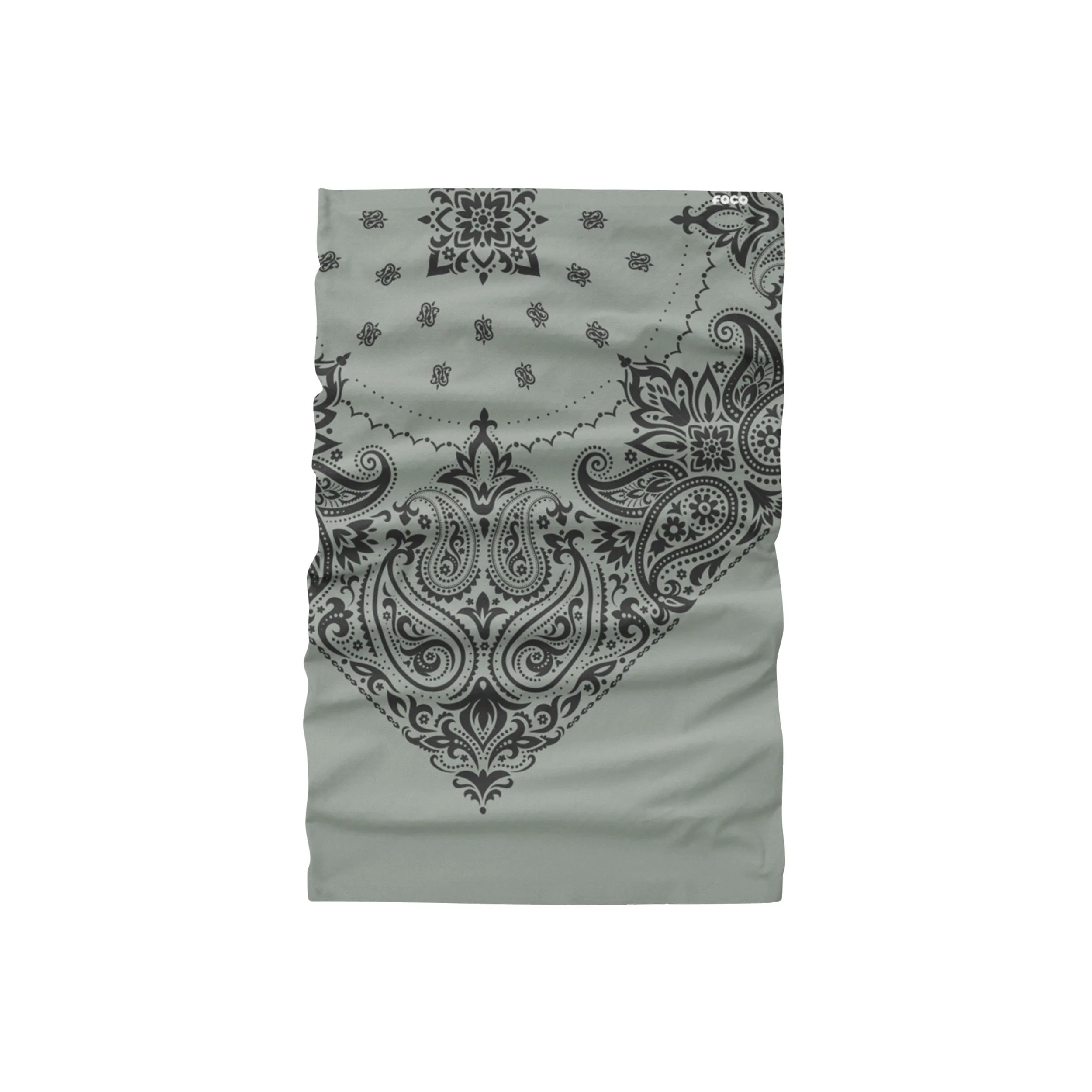 Grey & Black Bandana Gaiter Scarf - Image 2