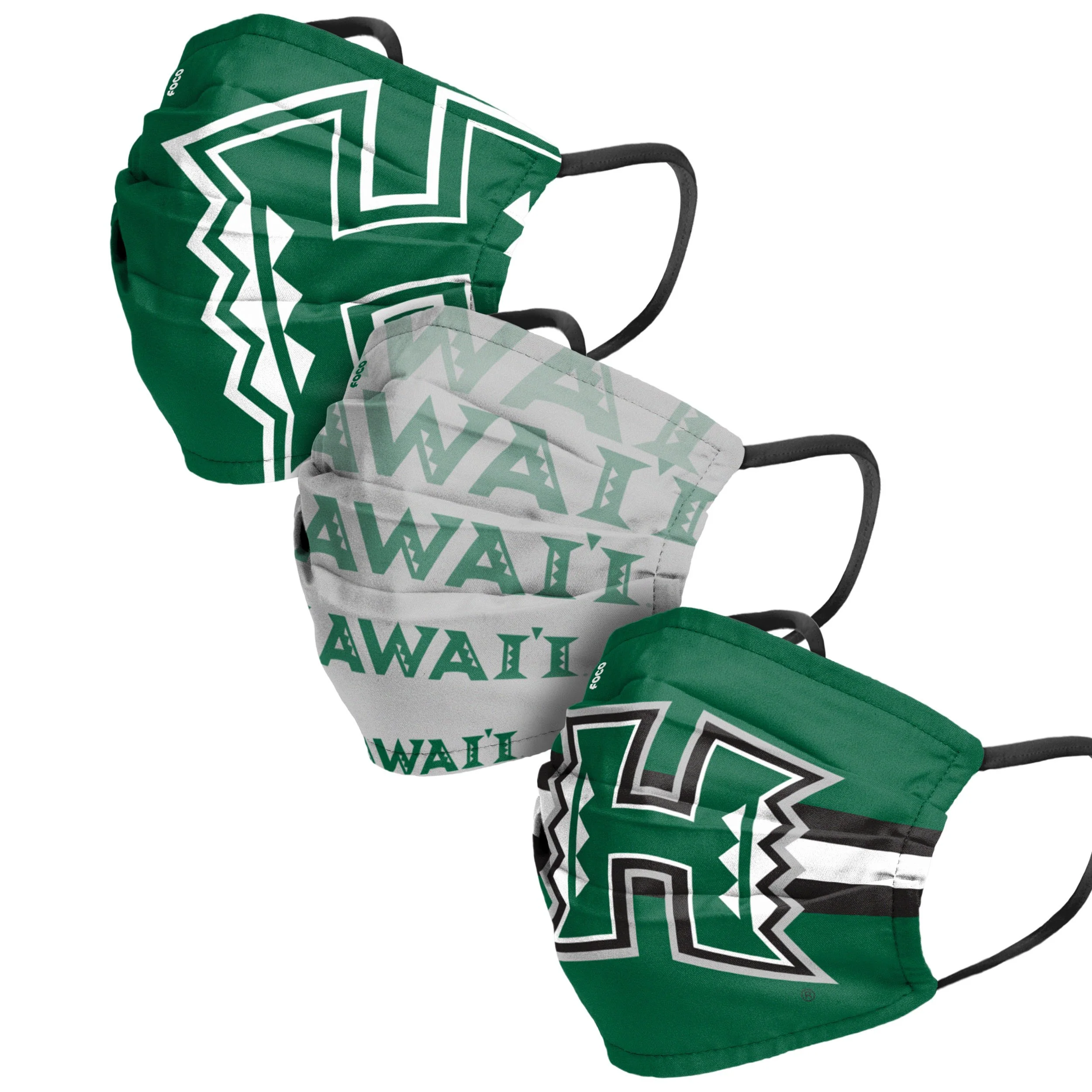 Hawaii Rainbow Warriors NCAA Mens Matchday 3 Pack Face Cover