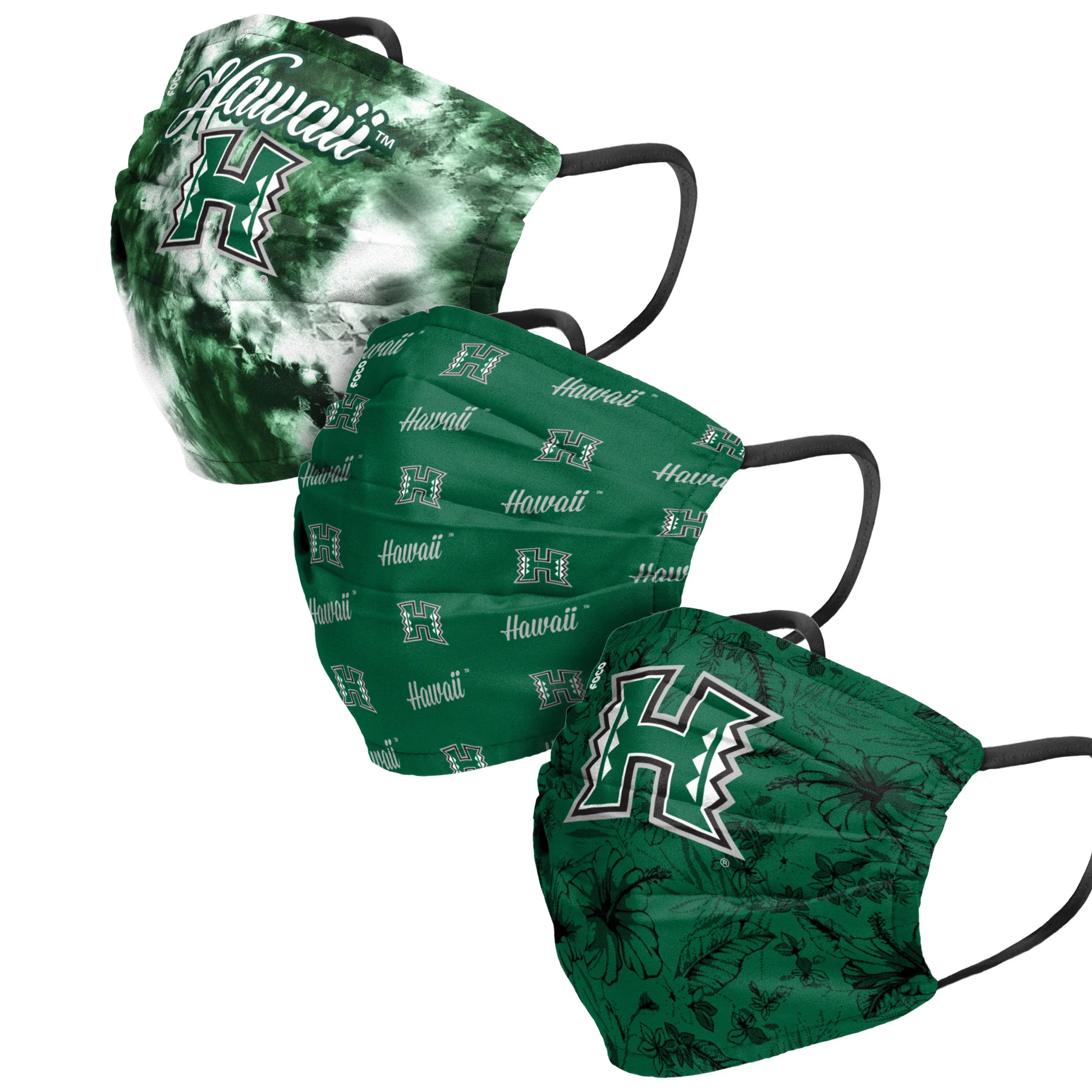 Hawaii Rainbow Warriors NCAA Womens Matchday 3 Pack Face Cover