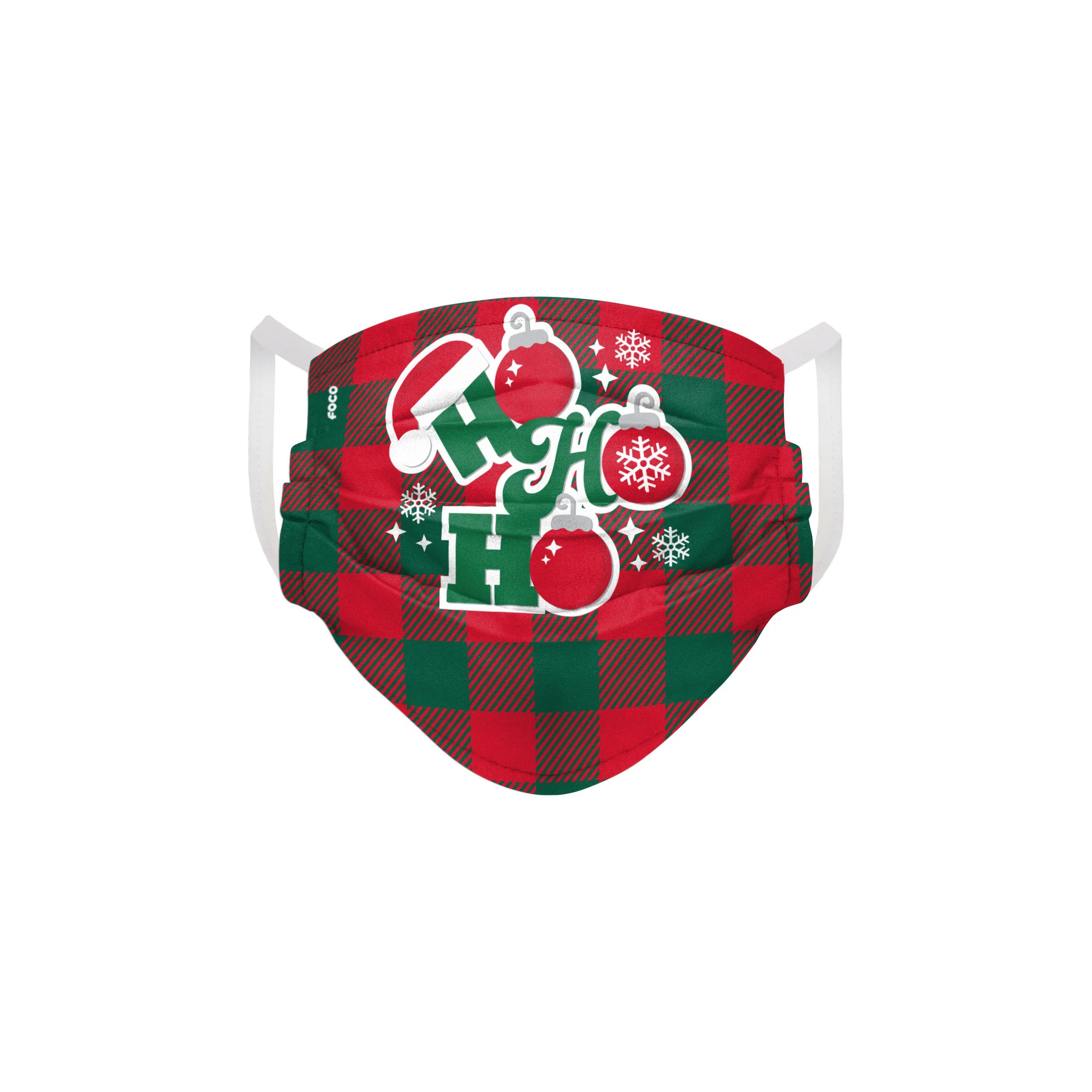 Ho Ho Ho Ornaments Pleated Face Cover - Image 2