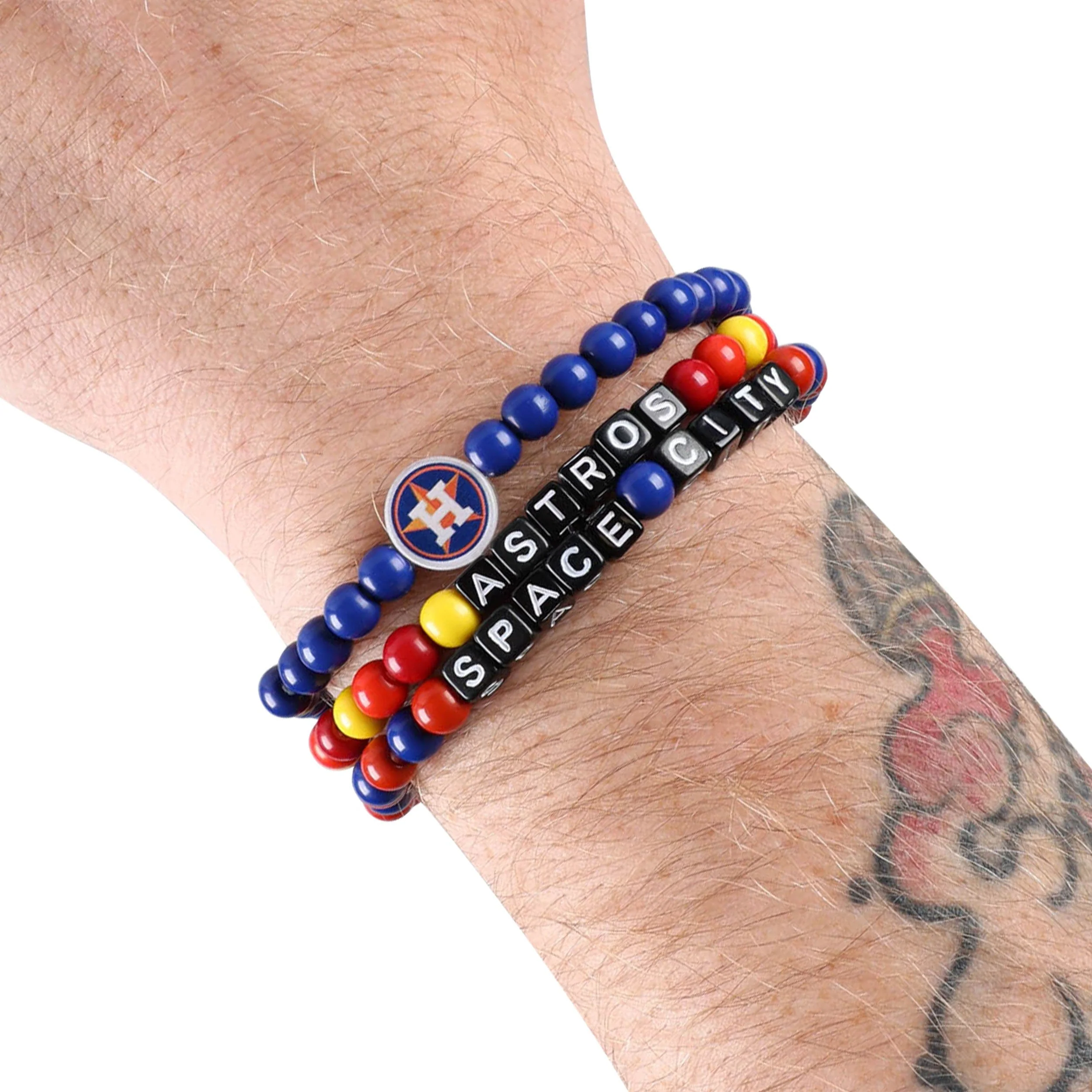 Houston Astros MLB 3 Pack Beaded Friendship Bracelet - Image 4