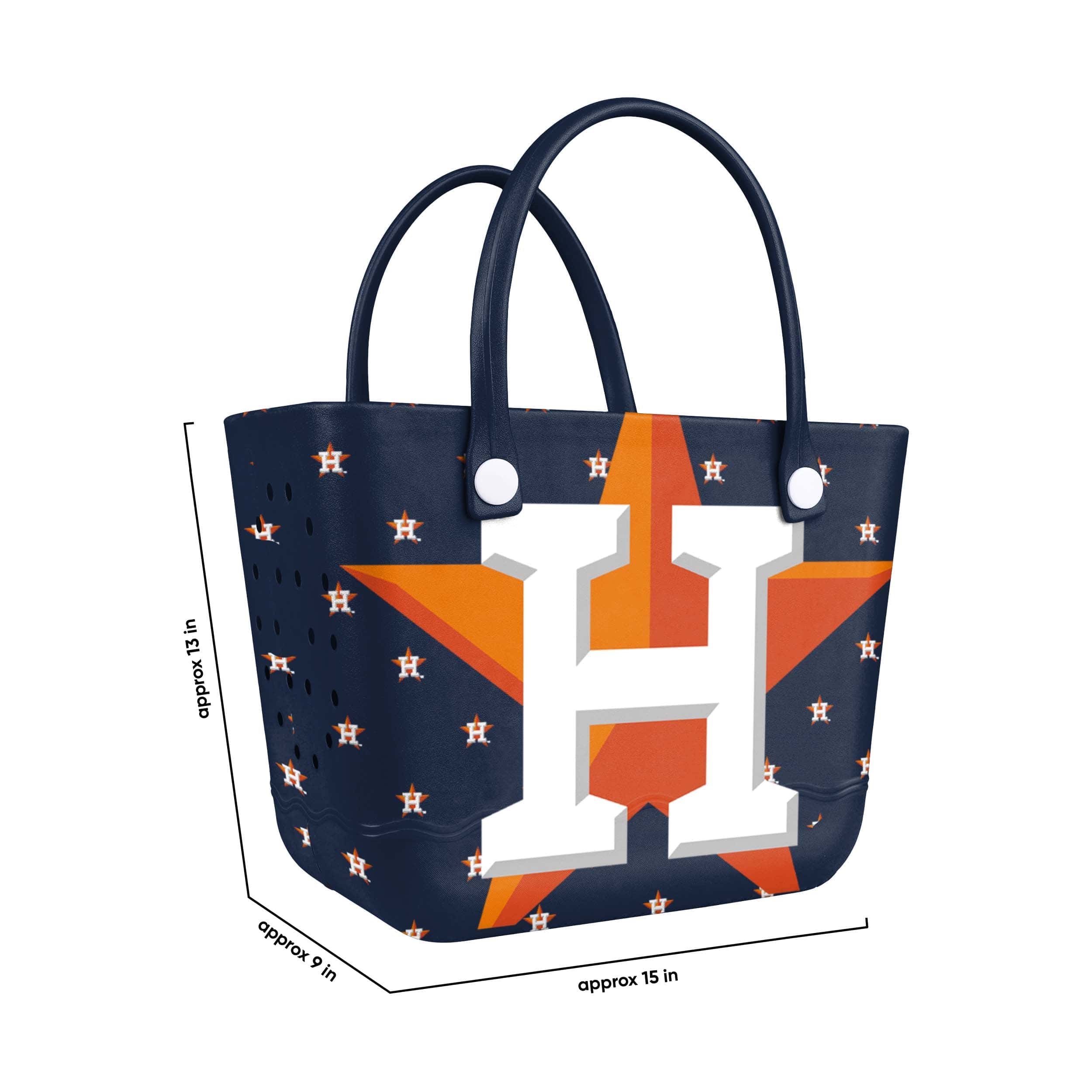 Houston Astros MLB Big Logo Mini Print Tailgate Tote Bag - Image 3