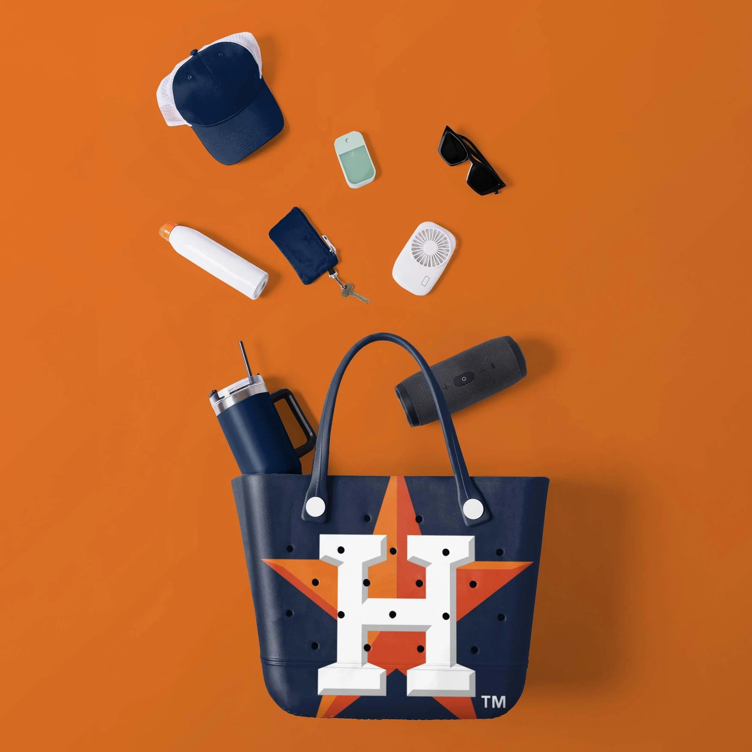 Houston Astros MLB Big Logo Tailgate Tote Bag - Image 2