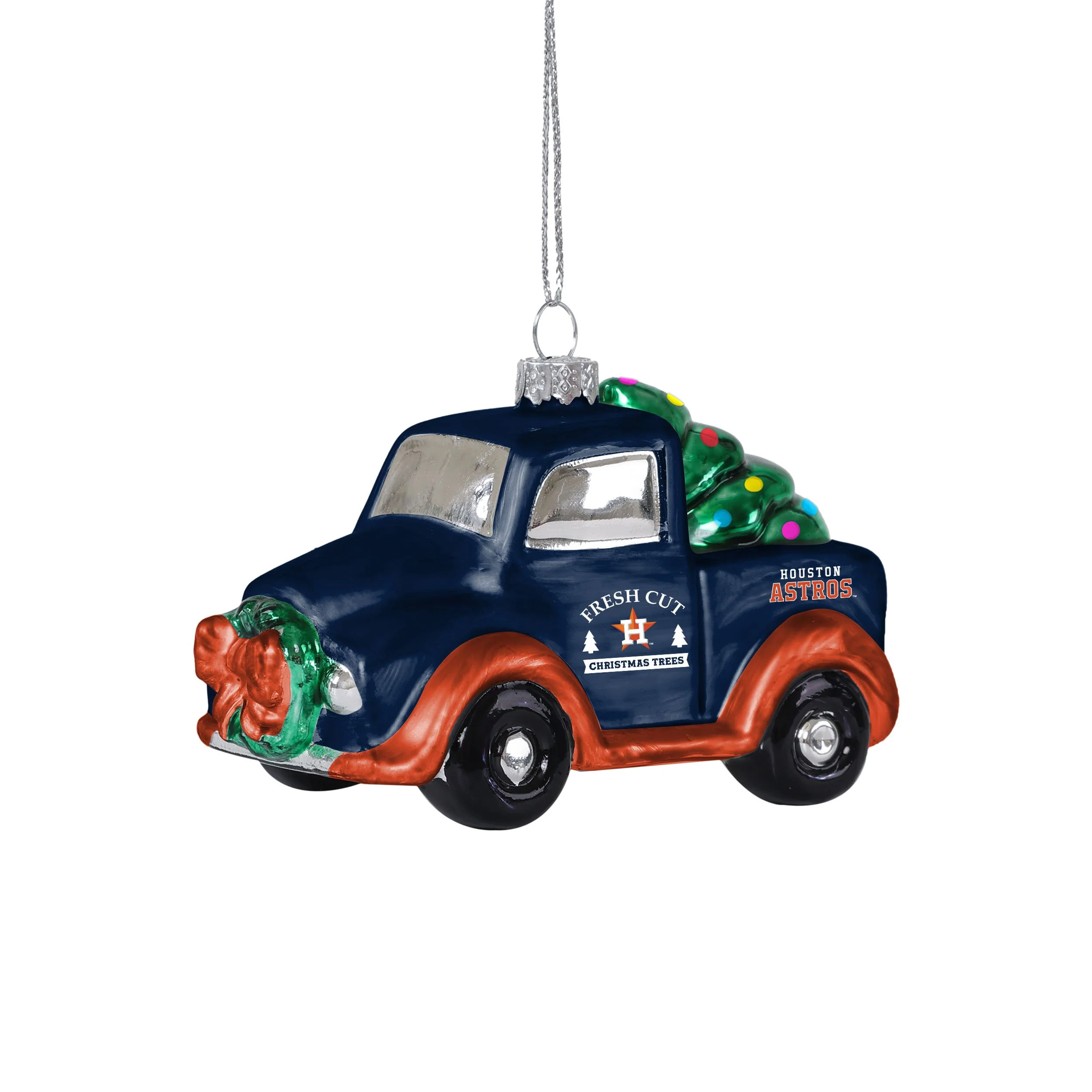 Houston Astros MLB Blown Glass Truck Ornament - Image 2