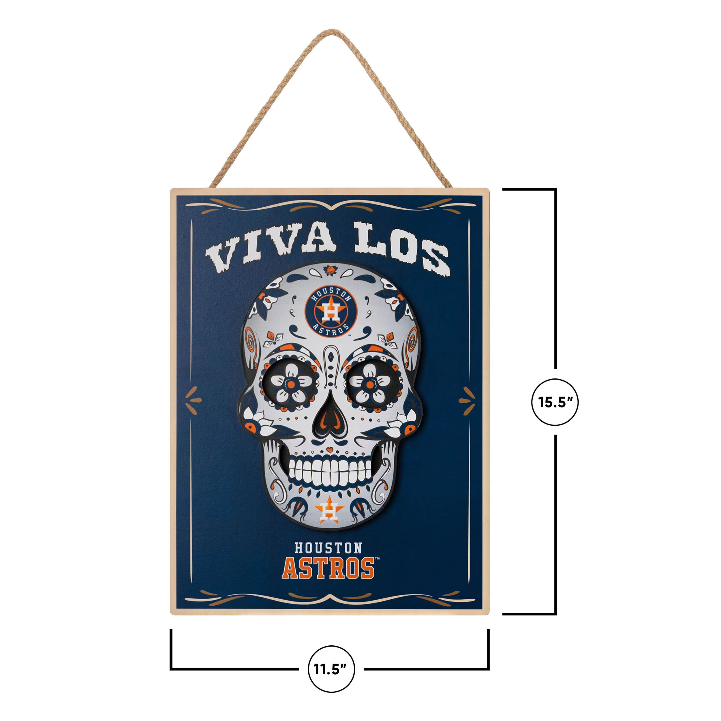 Houston Astros MLB Day ofThe Dead LED Sign - Image 3