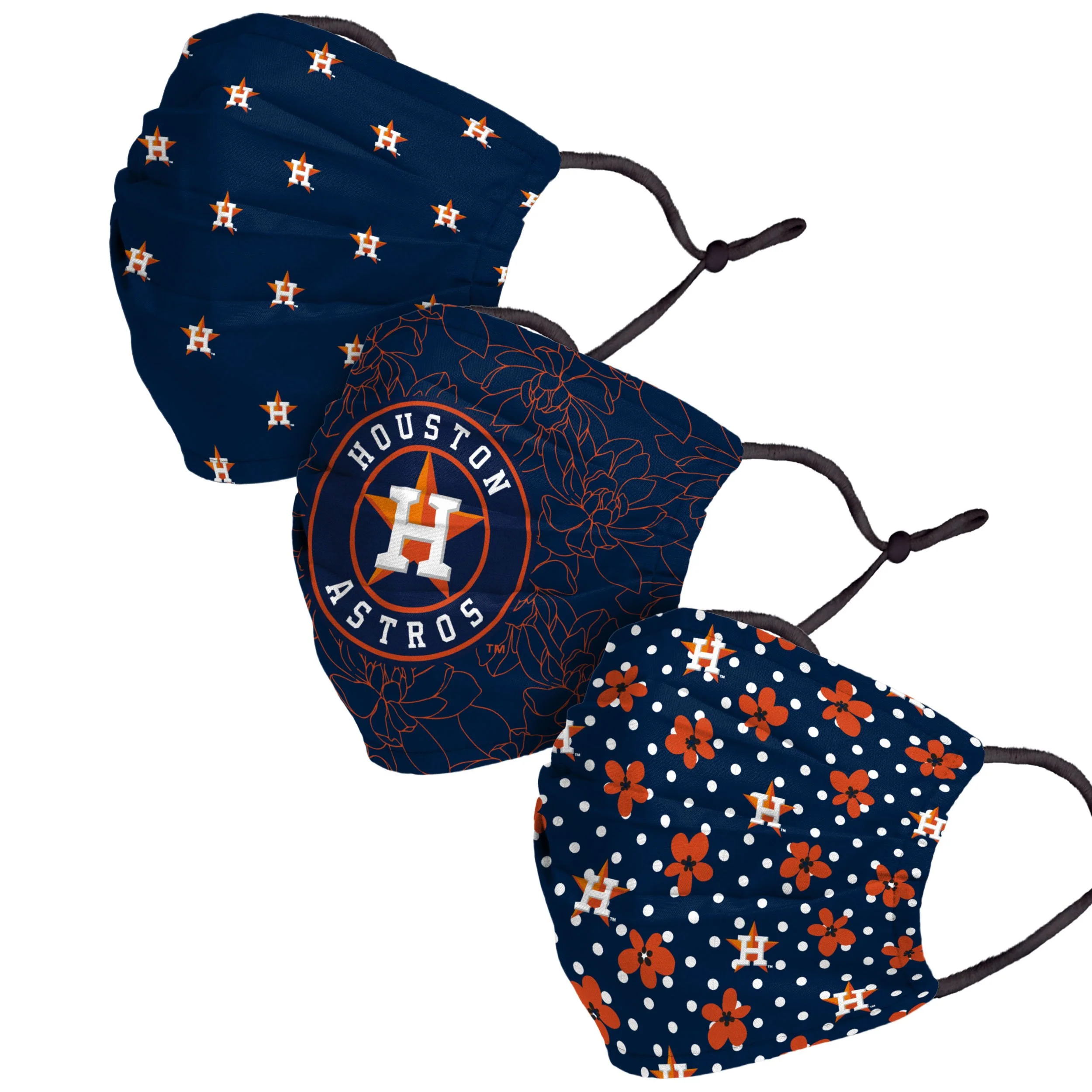 Houston Astros MLB Gameday Gardener 3 Pack Face Cover - Image 2