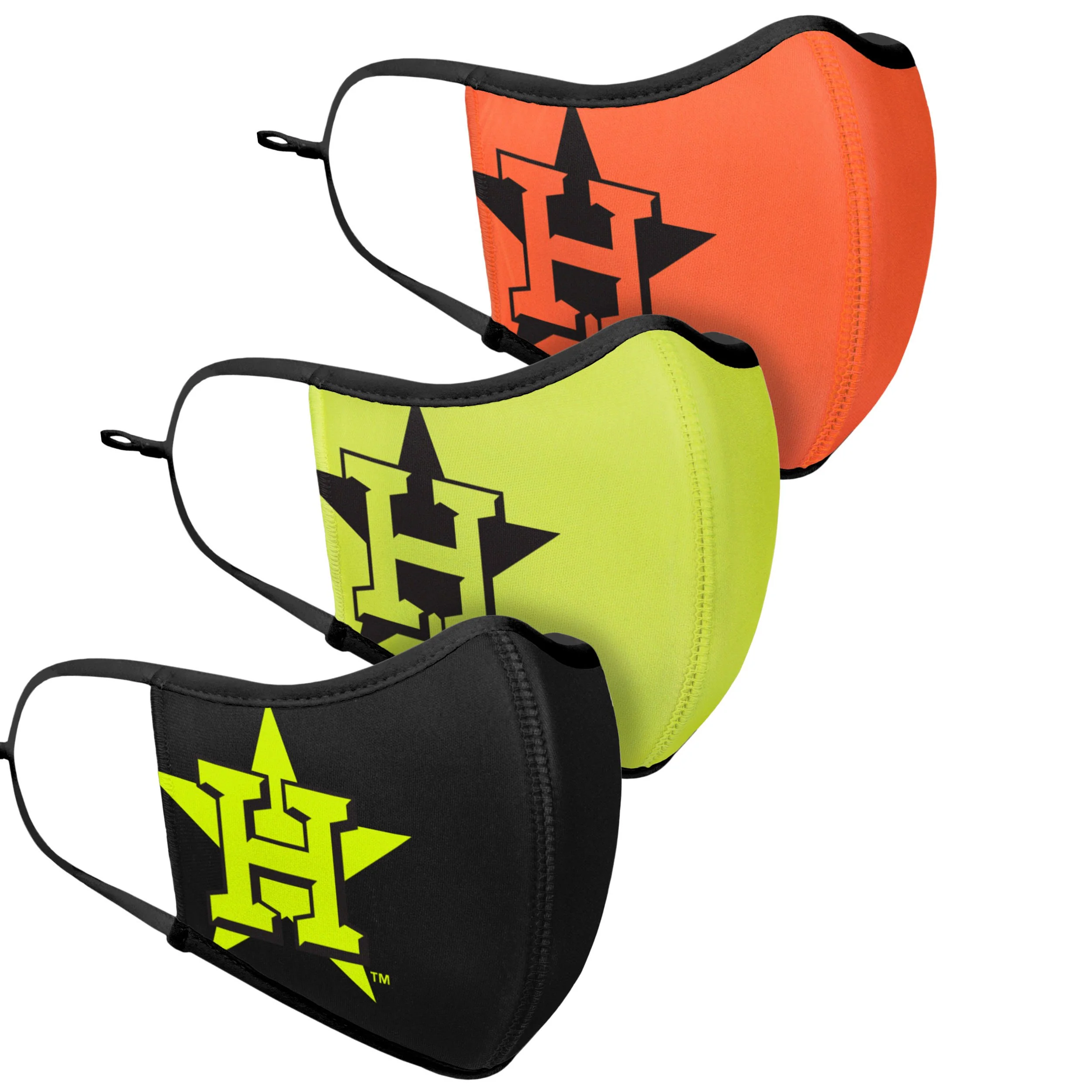 Houston Astros MLB Highlights Sport 3 Pack Face Cover - Image 3