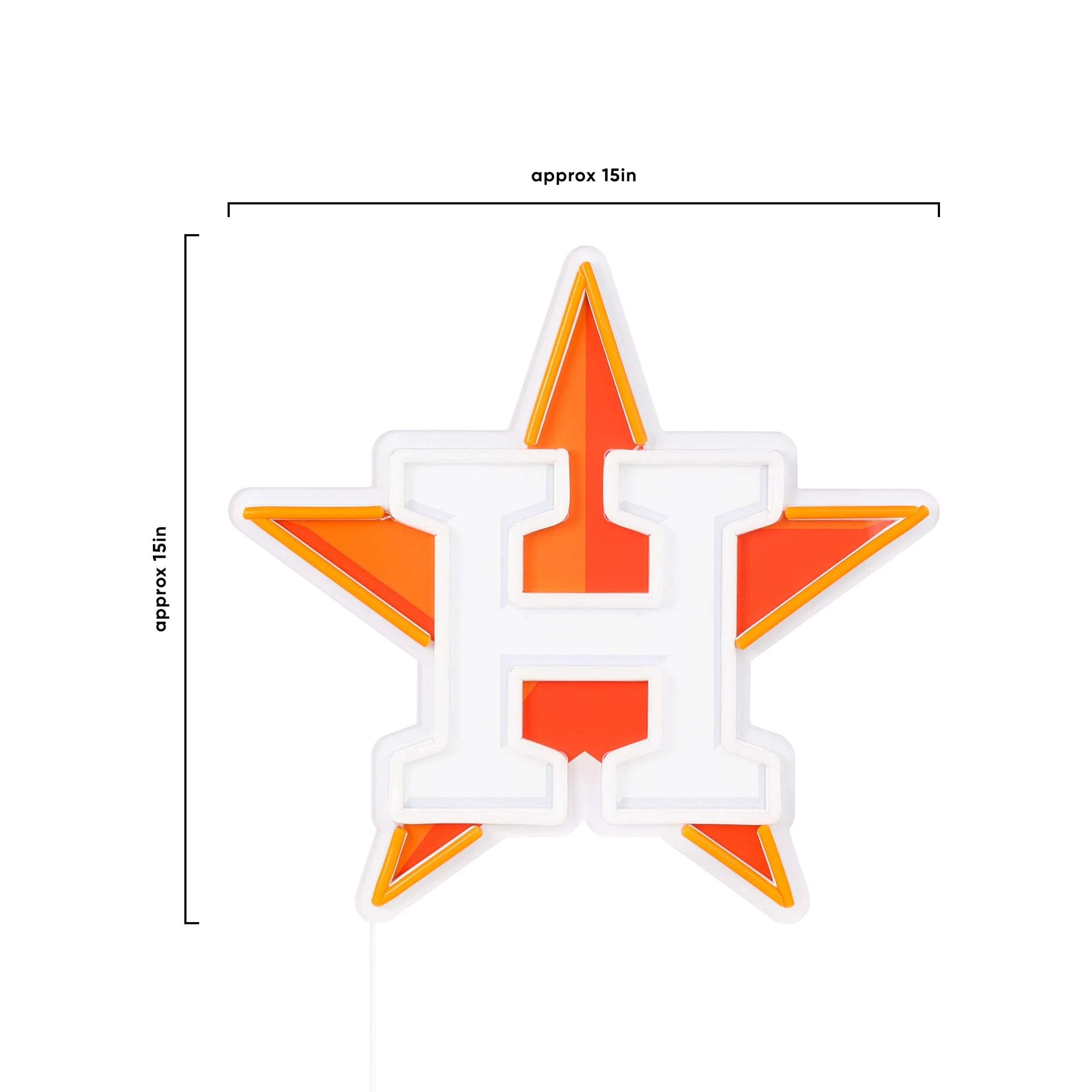 Houston Astros MLB LED Neon Light Up Team Logo Sign - Image 5