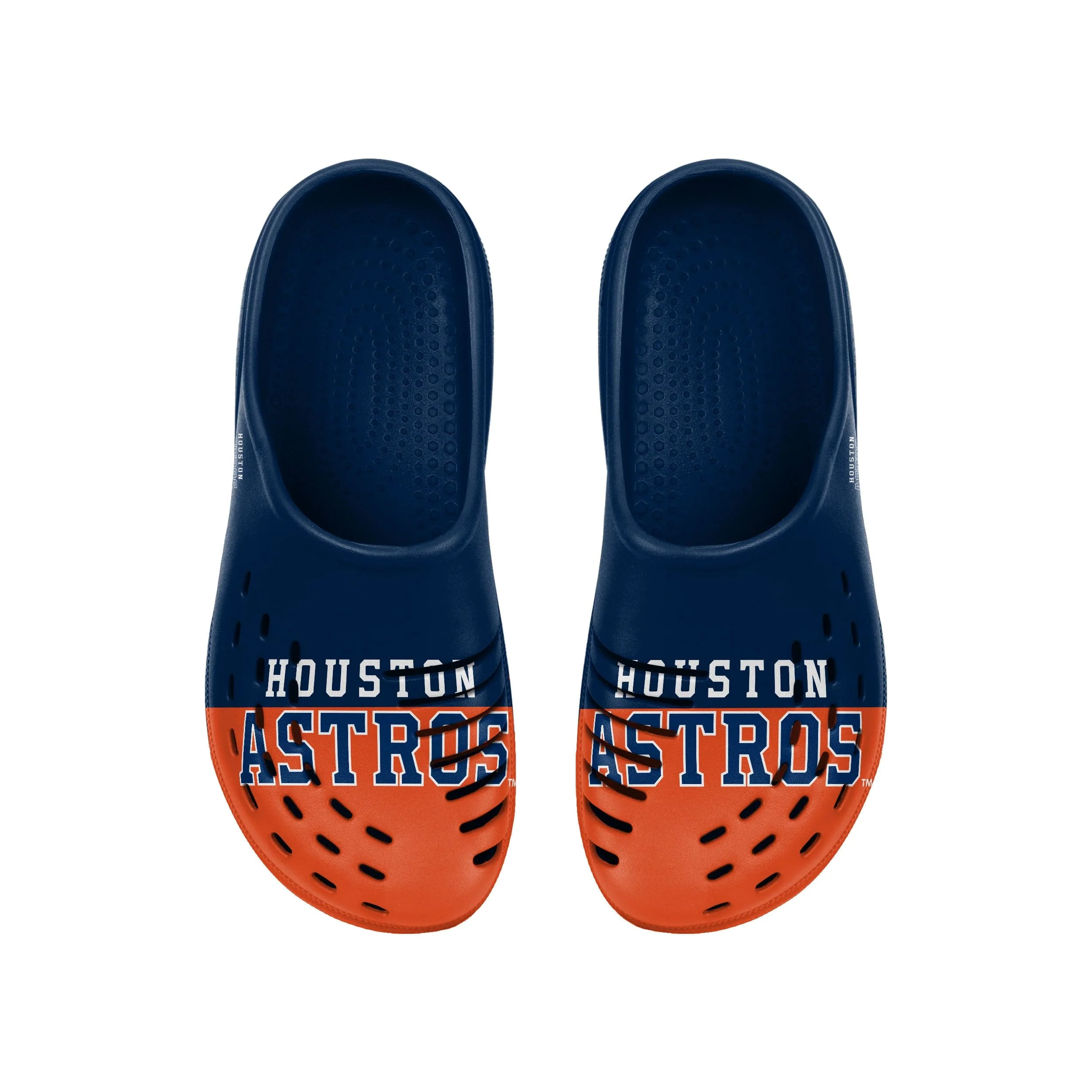 Houston Astros MLB Mens Colorblock Big Logo Clog - Image 4