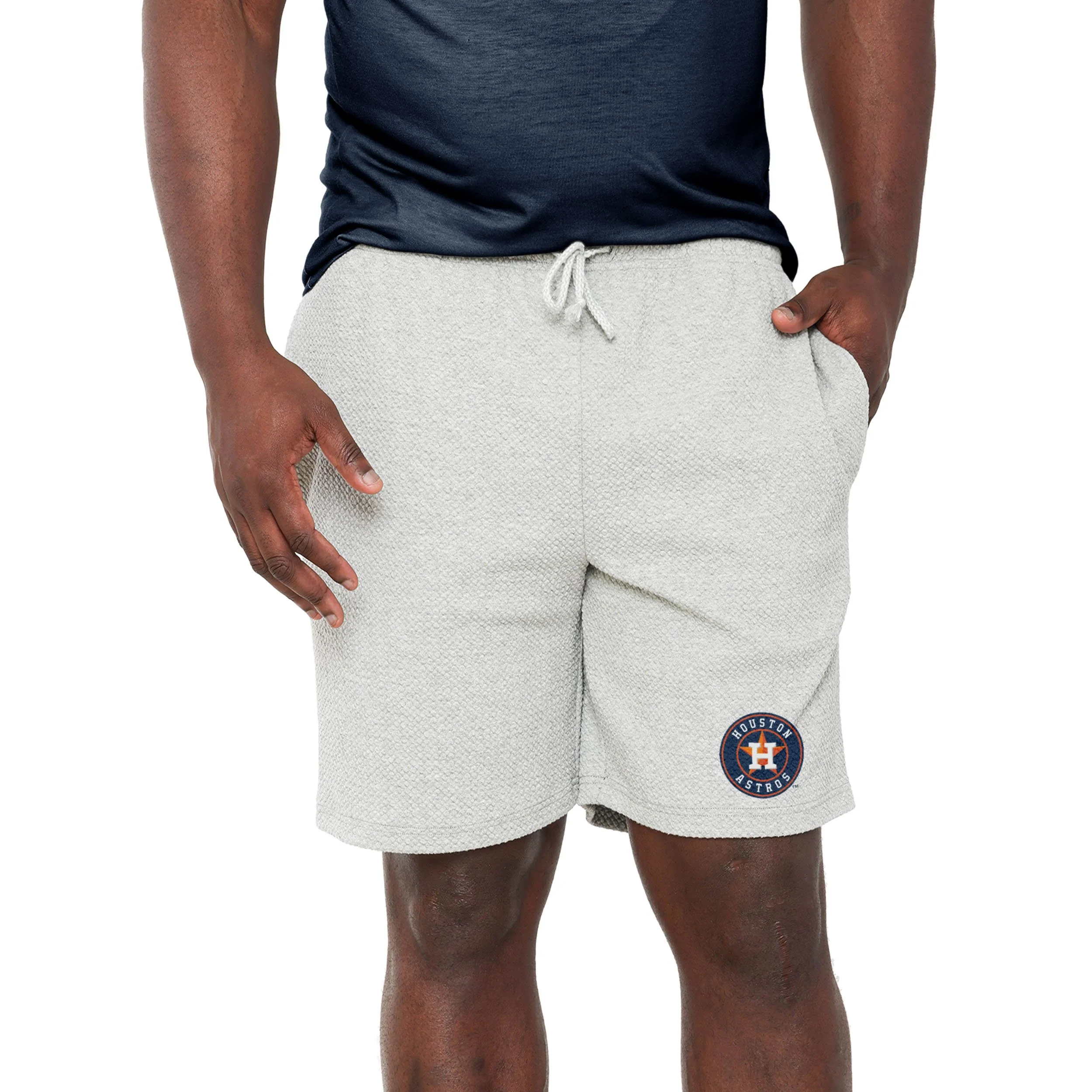 Houston Astros MLB Mens Gray Woven Shorts - Image 2