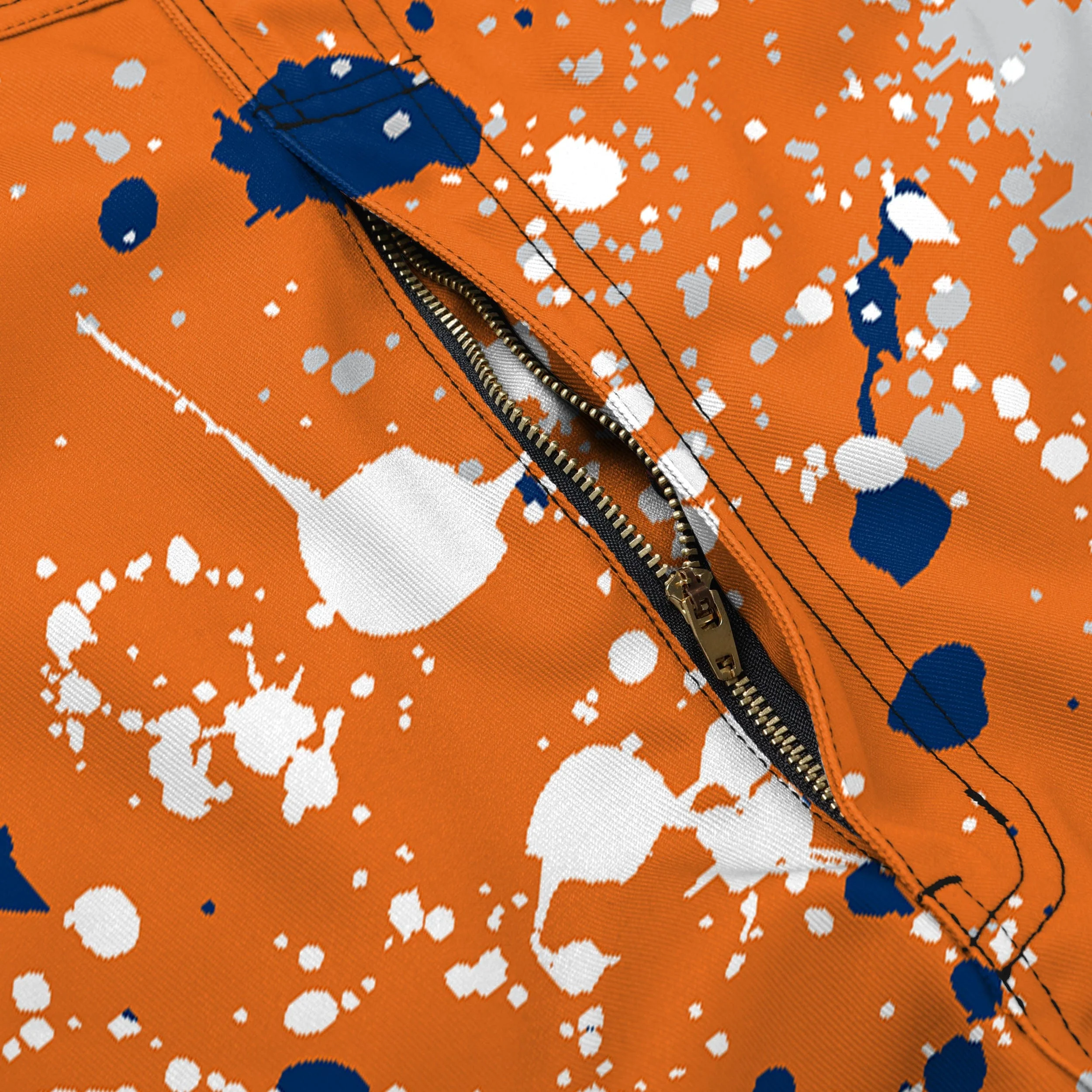 Houston Astros MLB Mens Paint Splatter Bib Overalls - Image 6