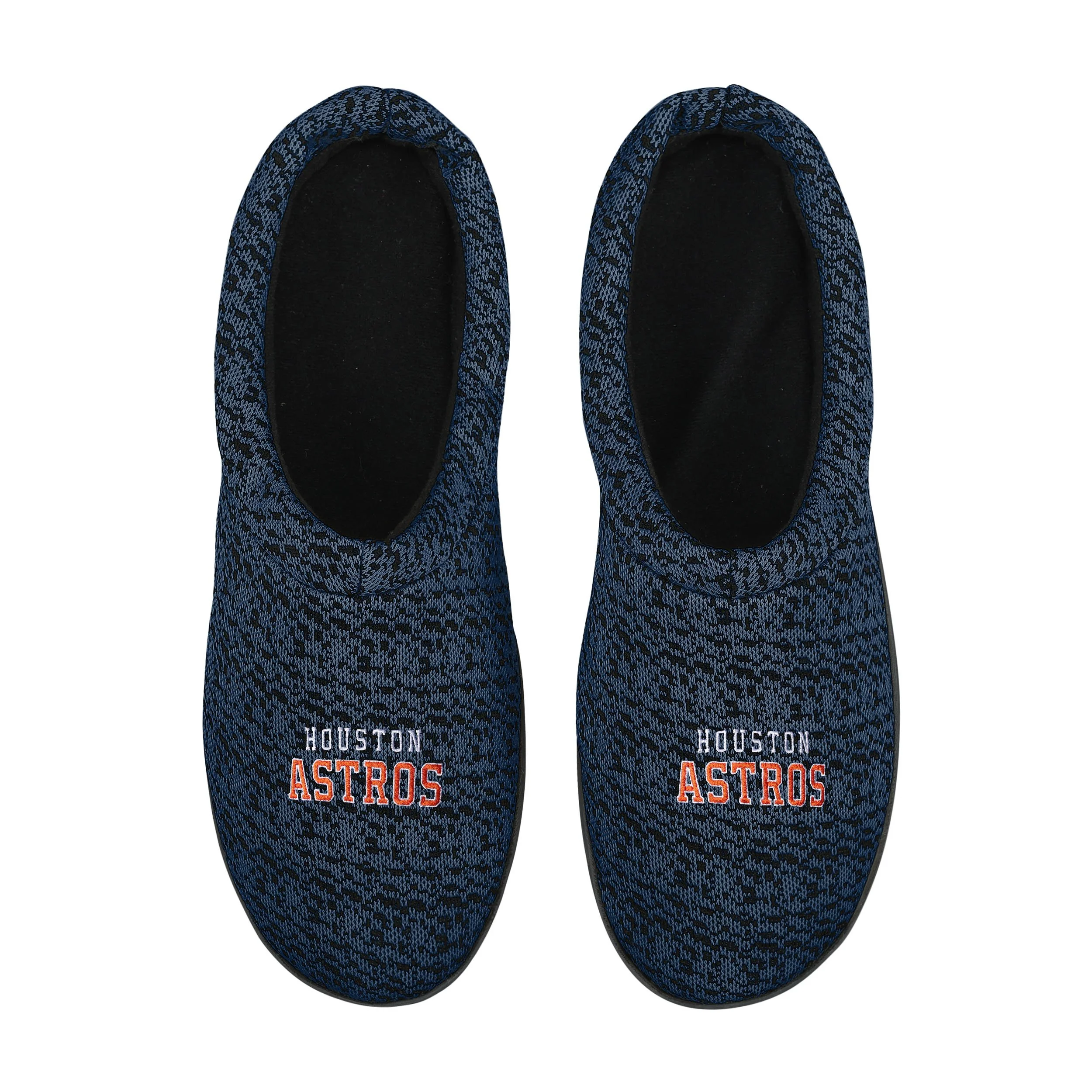 Houston Astros MLB Mens Poly Knit Cup Sole Slippers - Image 4