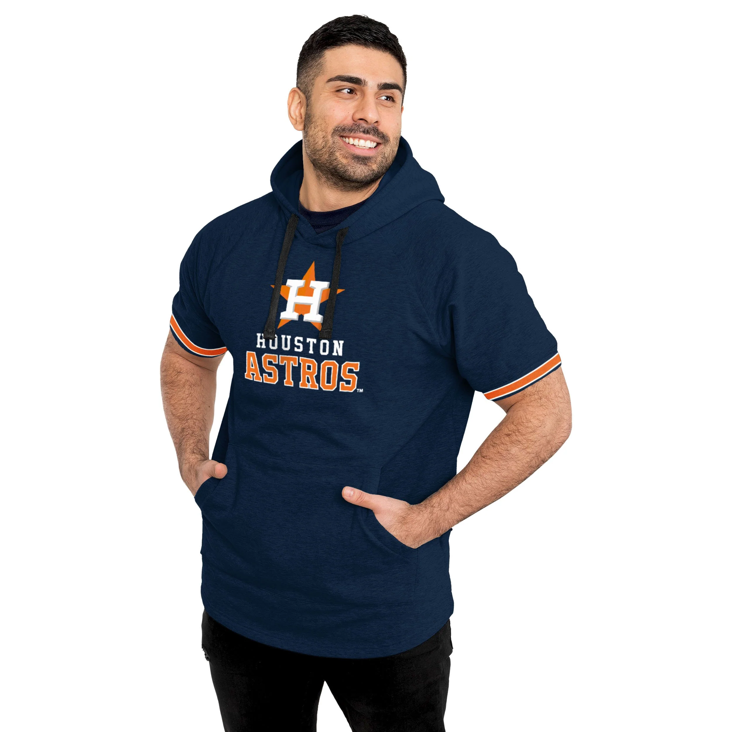 Houston Astros MLB Mens Short Sleeve Hoodie