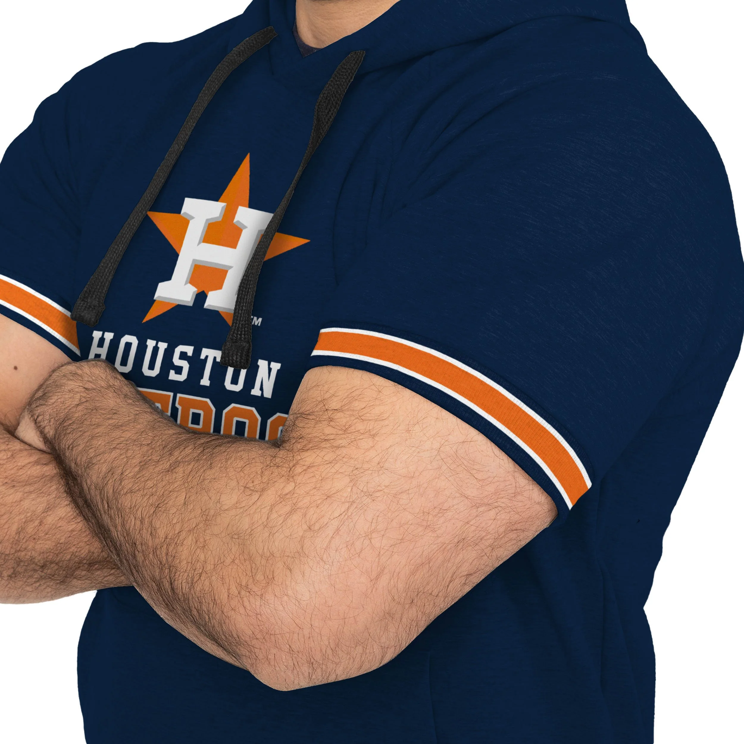 Houston Astros MLB Mens Short Sleeve Hoodie - Image 3