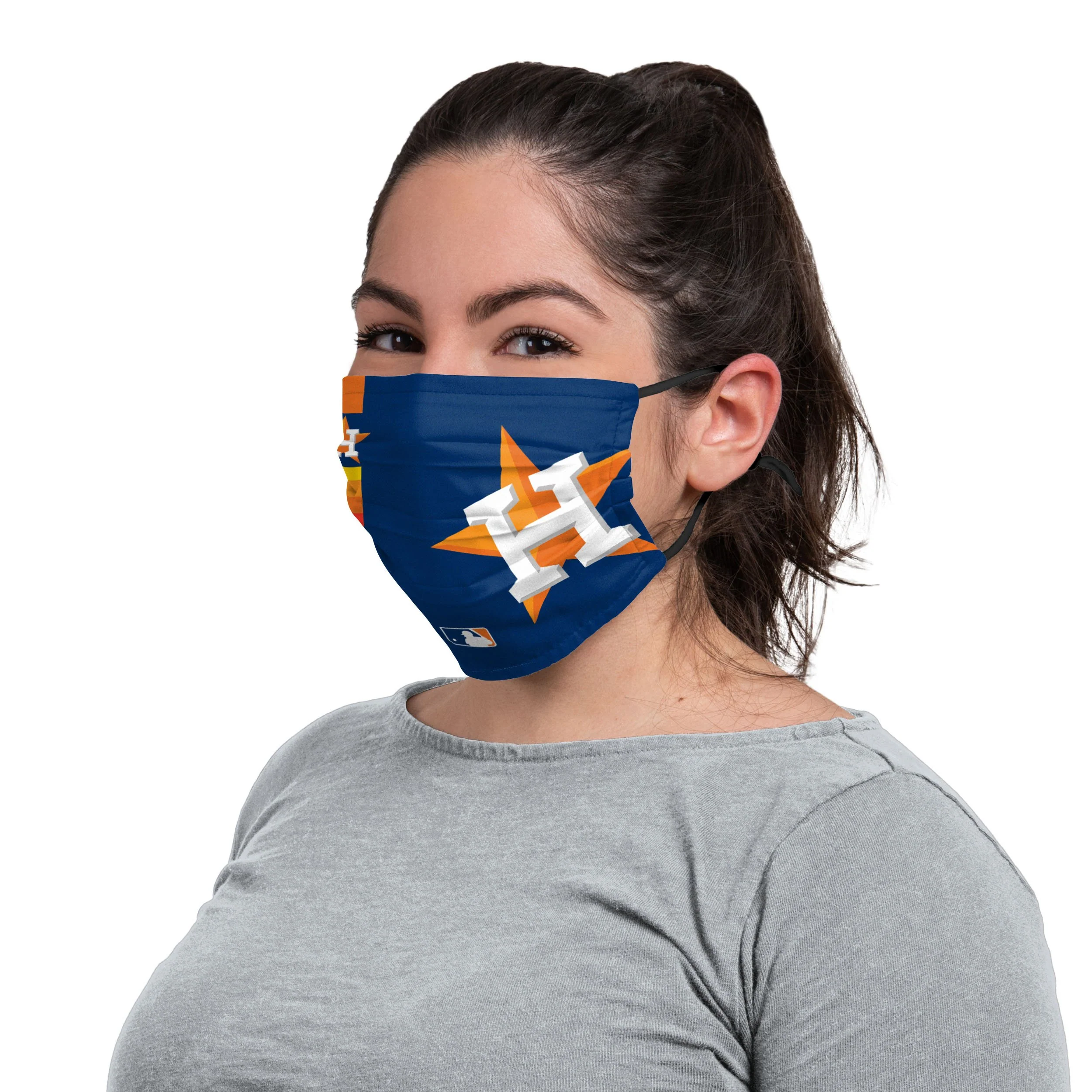Houston Astros MLB On-Field Adjustable Navy Face Cover - Image 3