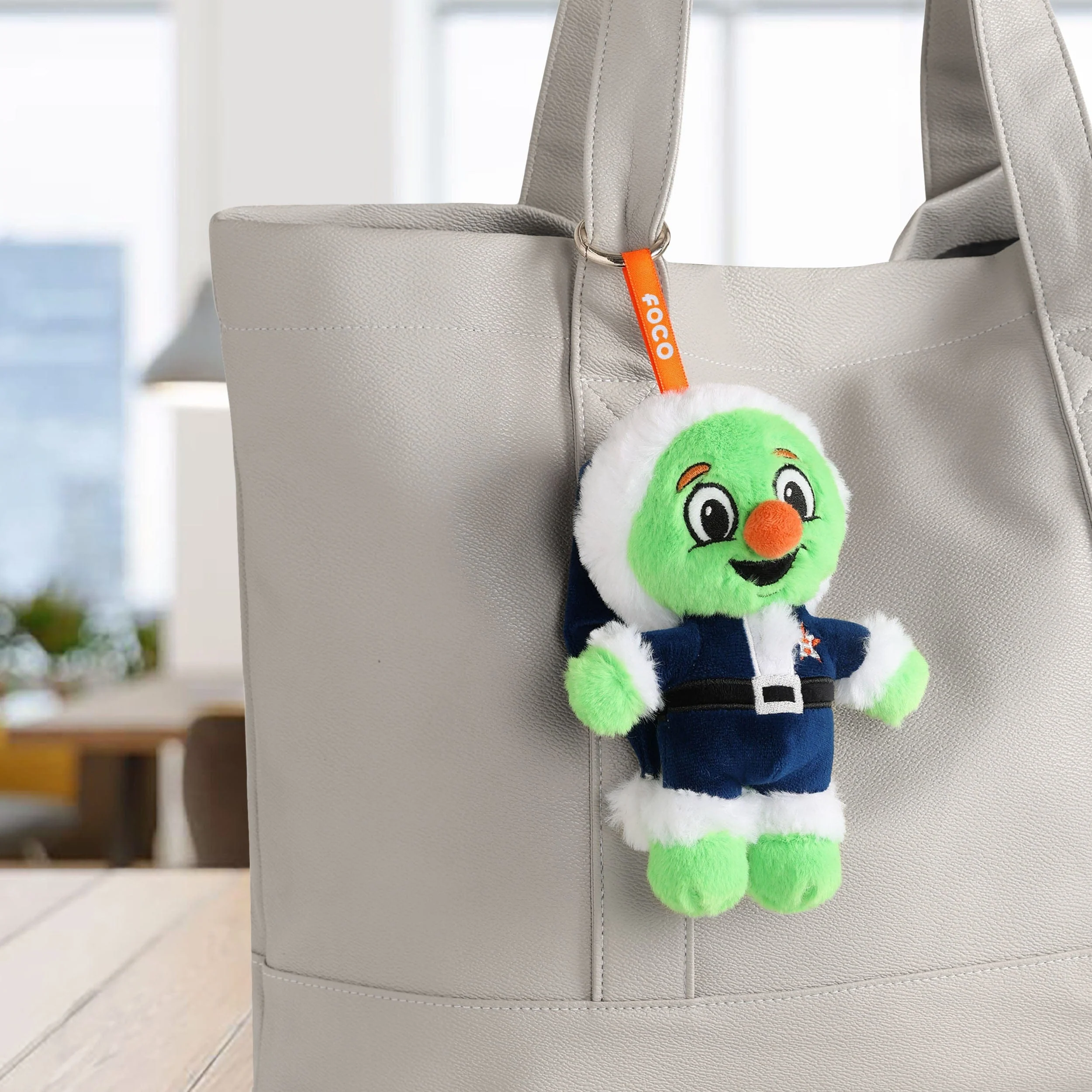 Houston Astros MLB Plush Mascot Santa Bag Charm Keychain - Image 2