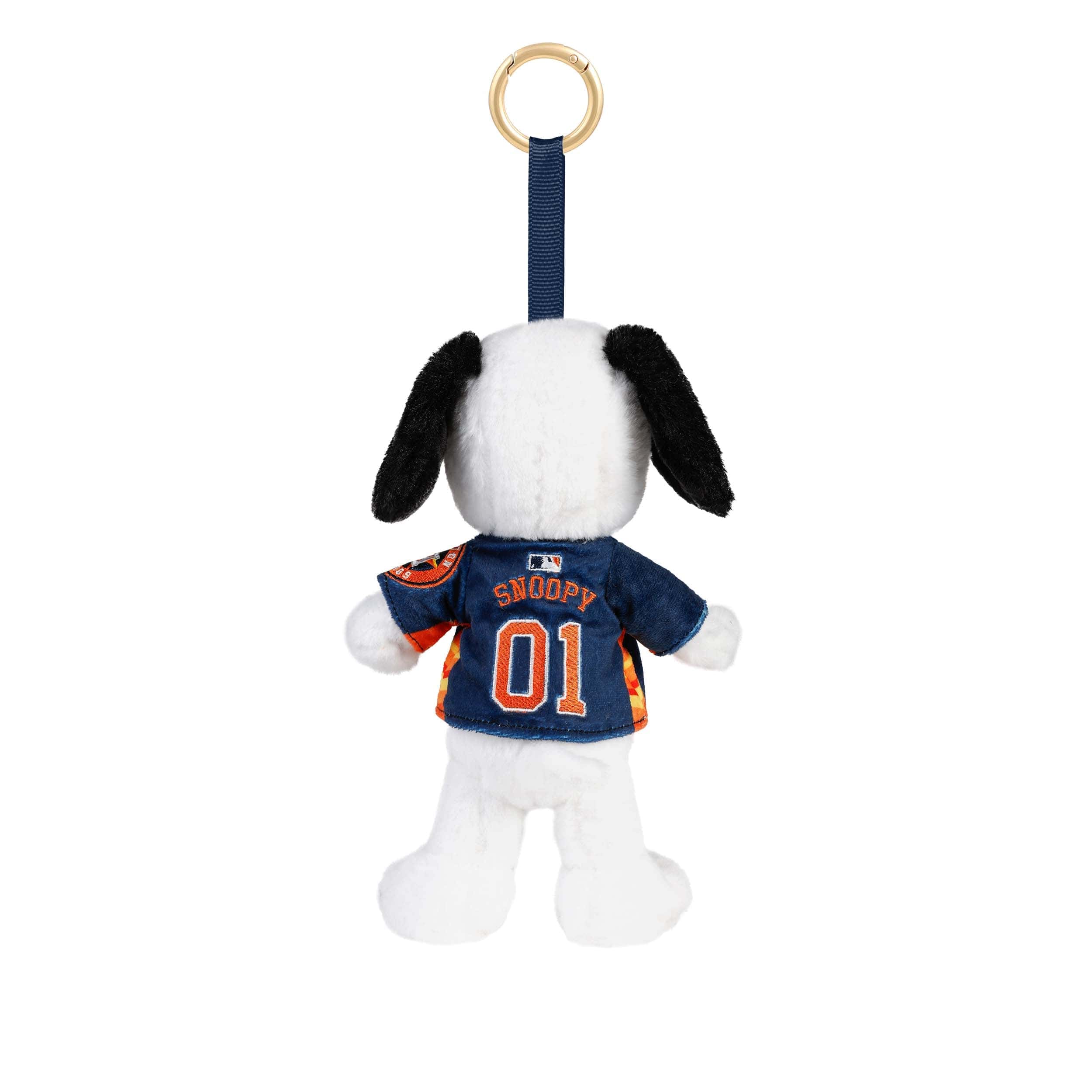 Houston Astros MLB Plush Snoopy Peanuts Bag Charm Keychain - Image 3