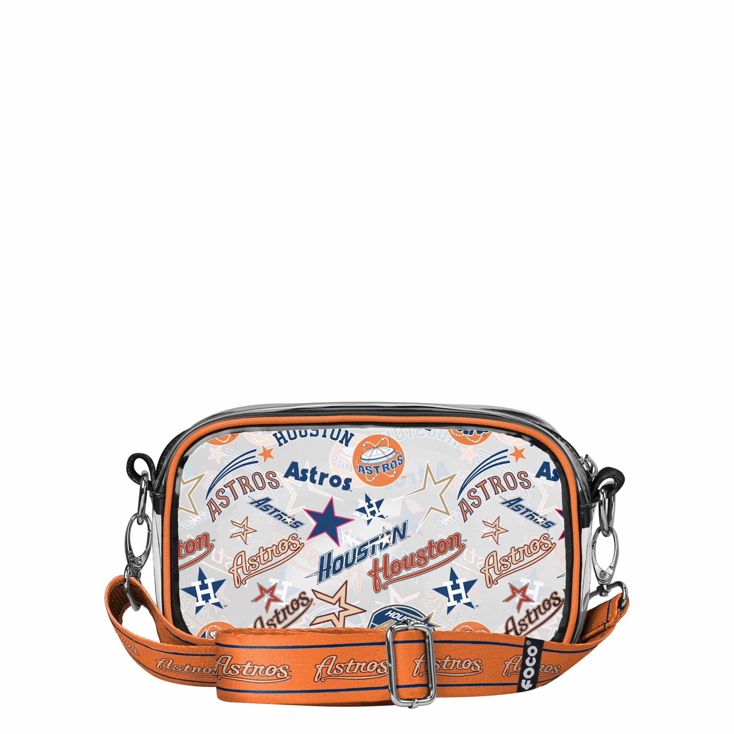 Houston Astros MLB Repeat Retro Print Clear Crossbody Bag - Image 5