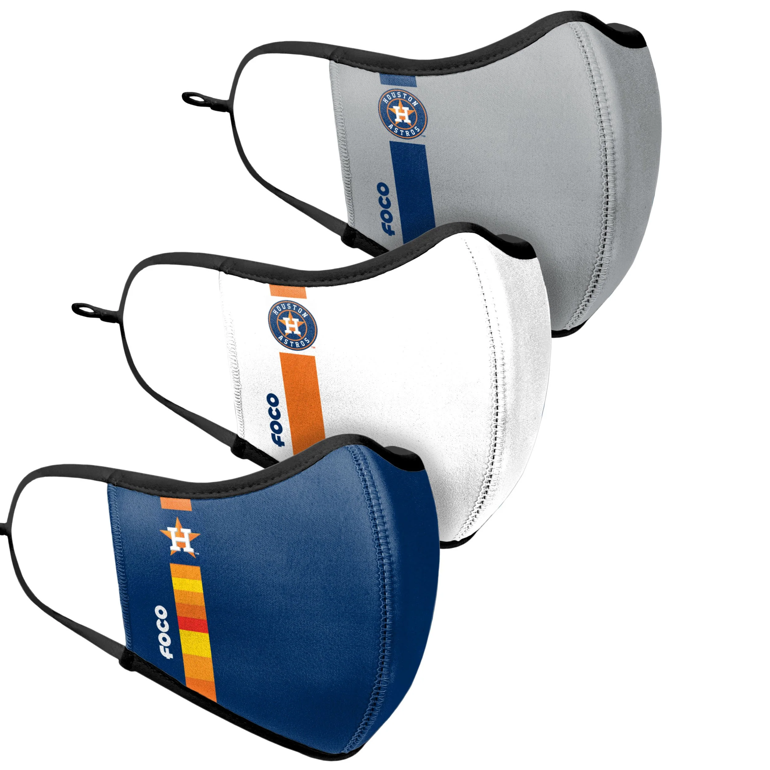 Houston Astros MLB Sport 3 Pack Face Cover - Image 3