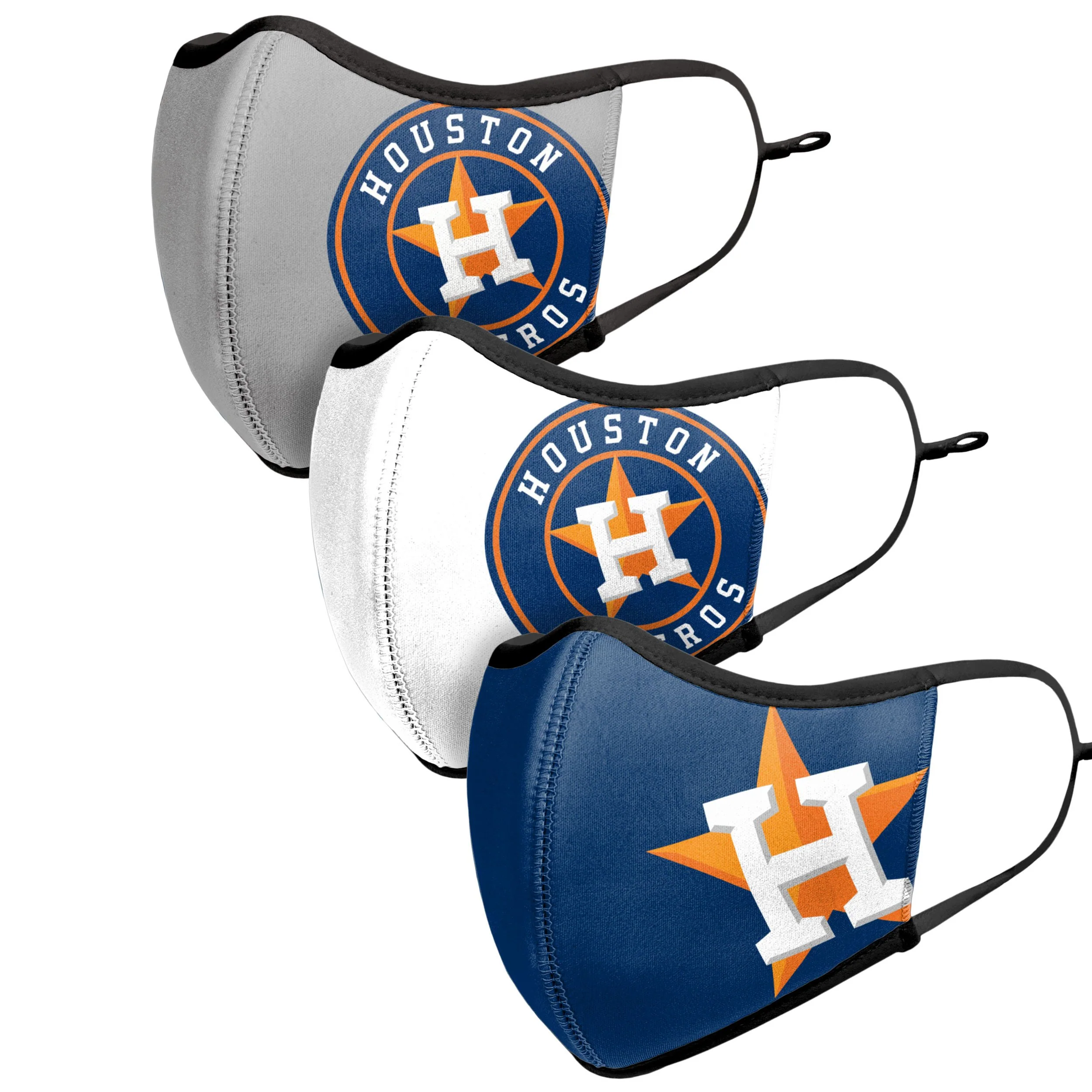Houston Astros MLB Sport 3 Pack Face Cover - Image 4