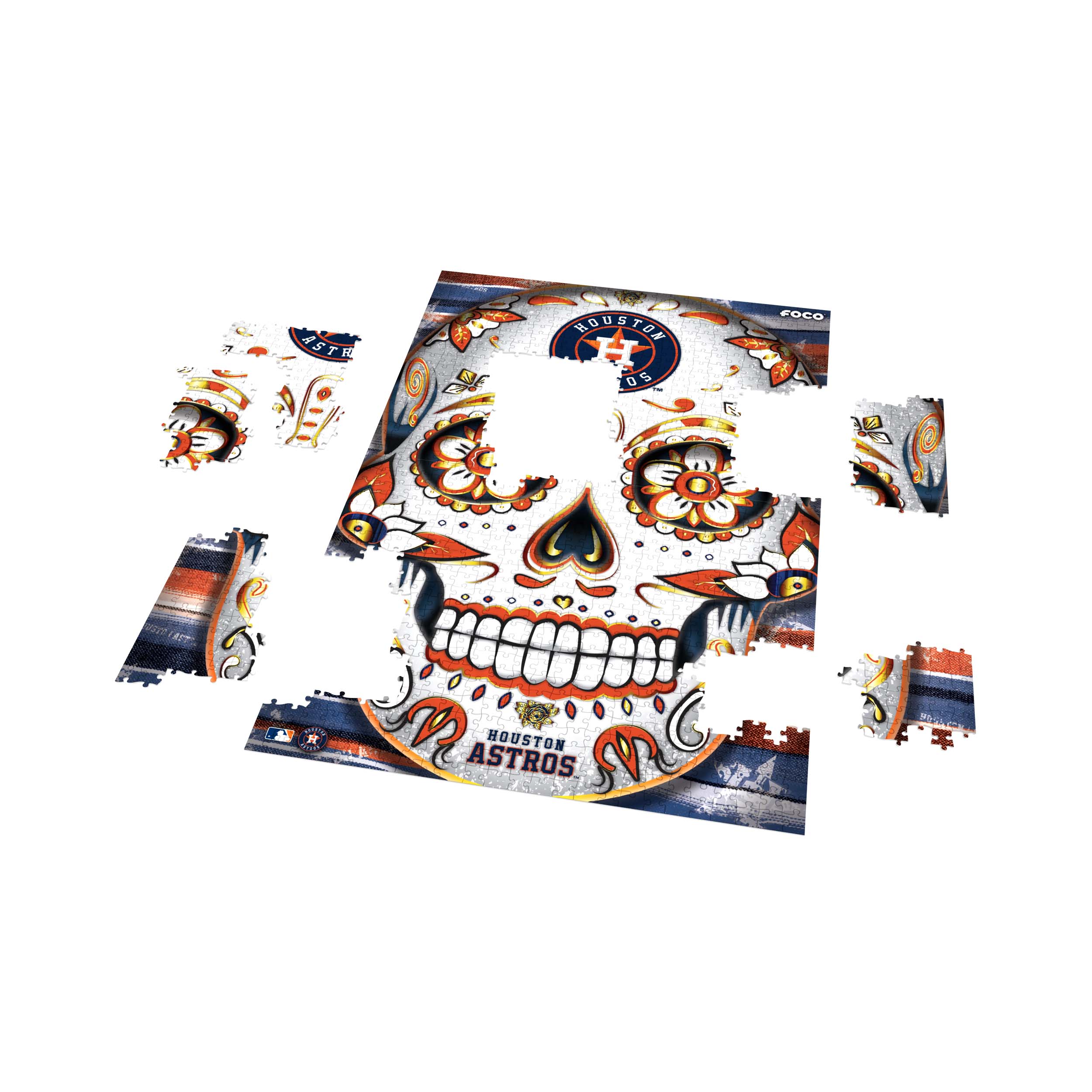 Houston Astros MLB Sugar Skull 1000 Piece Jigsaw Puzzle PZLZ - Image 3