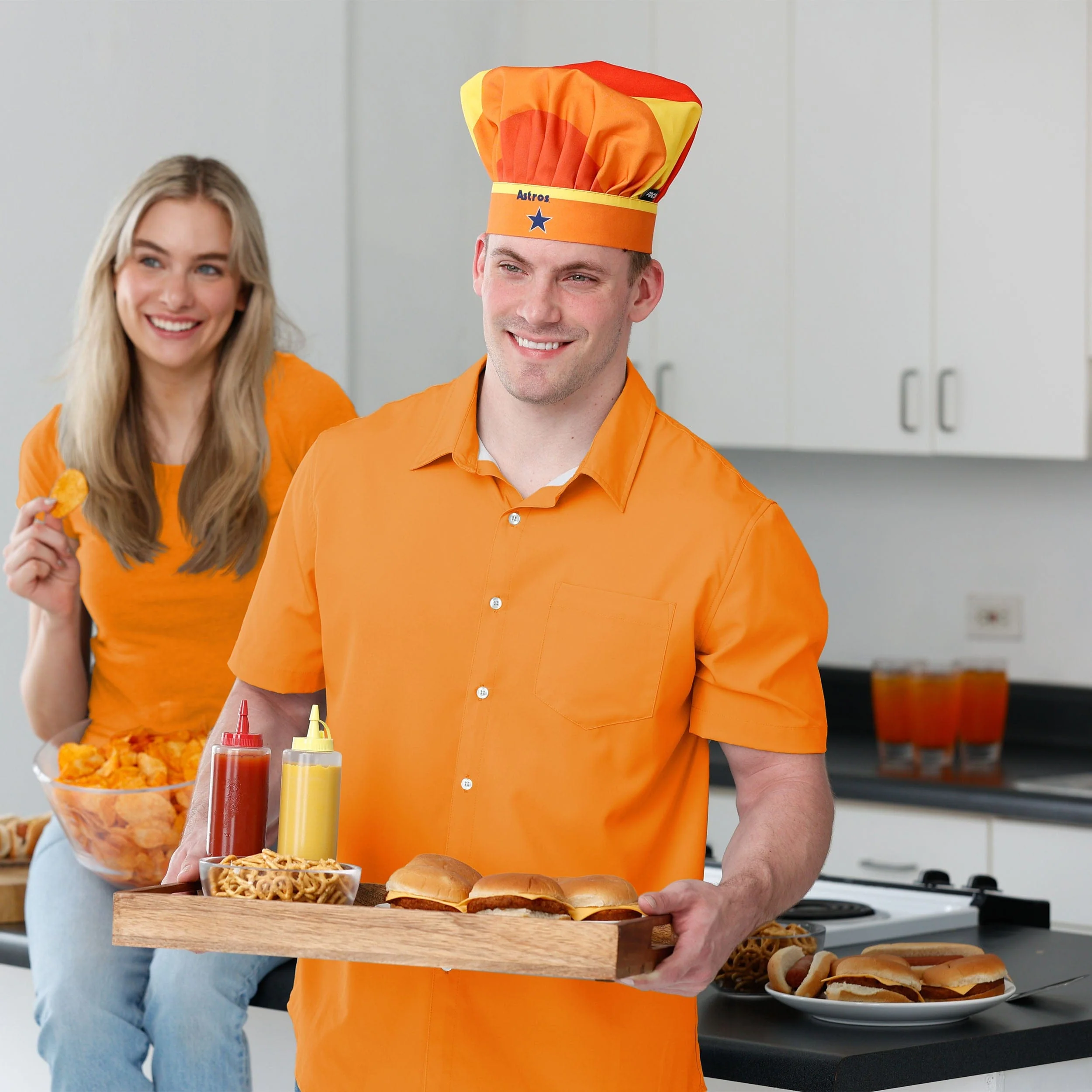 Houston Astros MLB Thematic Chef Hat - Image 3