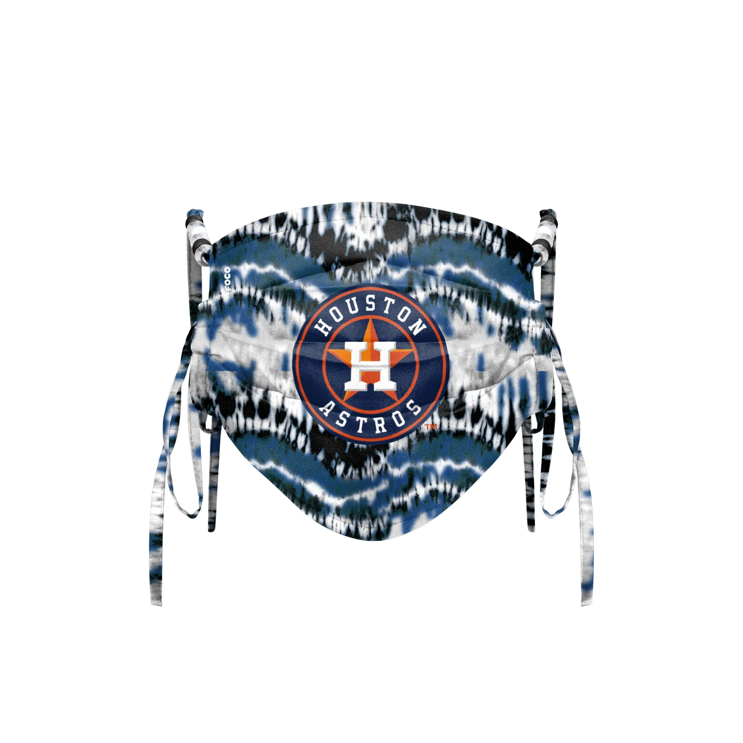 Houston Astros MLB Tie-Dye Beaded Tie-Back Face Cover - Image 2