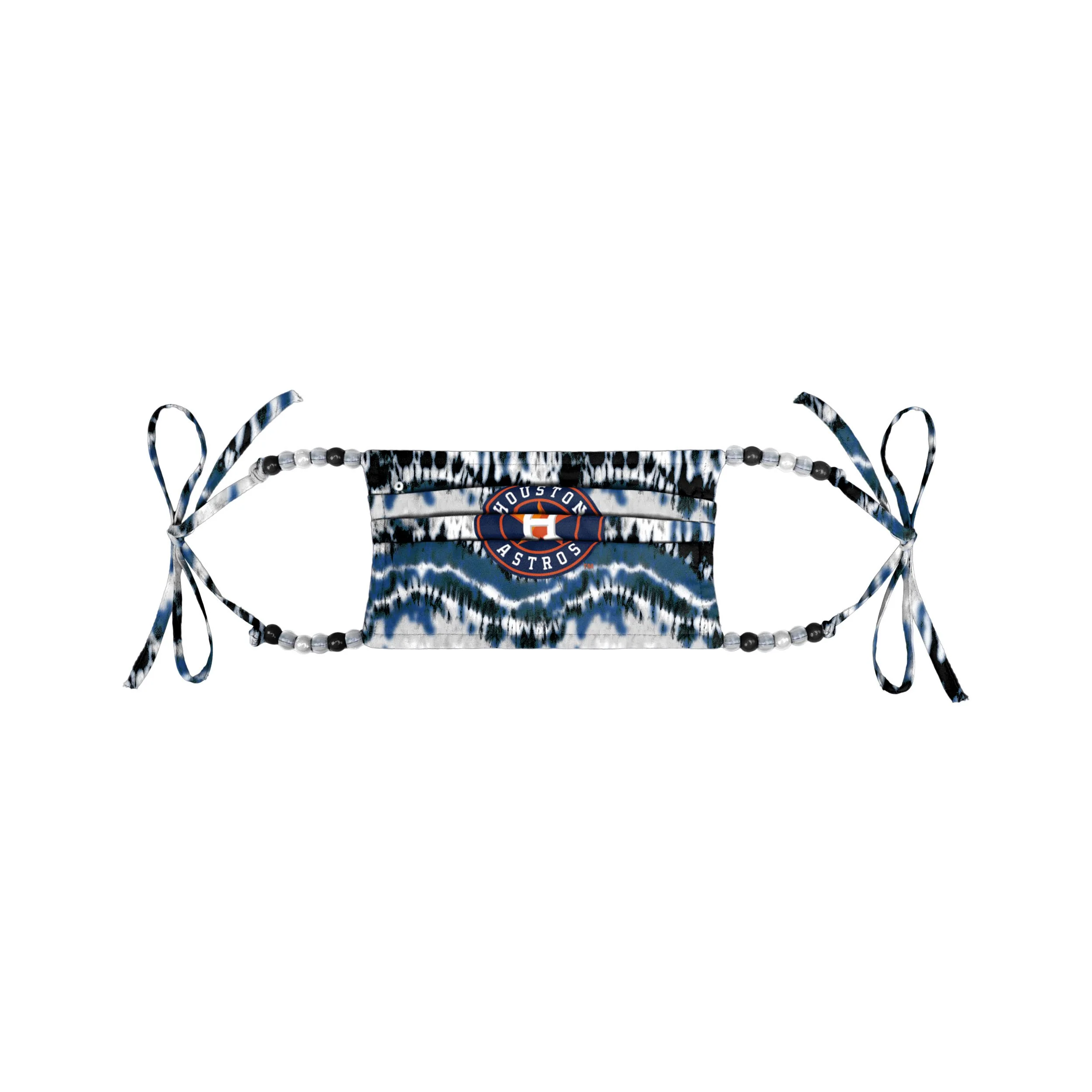 Houston Astros MLB Tie-Dye Beaded Tie-Back Face Cover - Image 5
