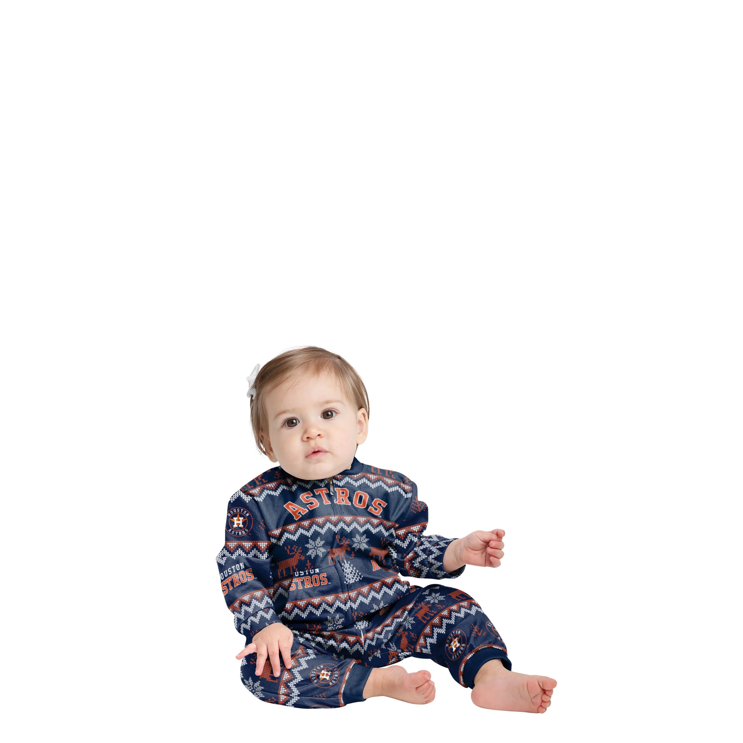 Houston Astros MLB Ugly Pattern Family Holiday Pajamas - Image 2