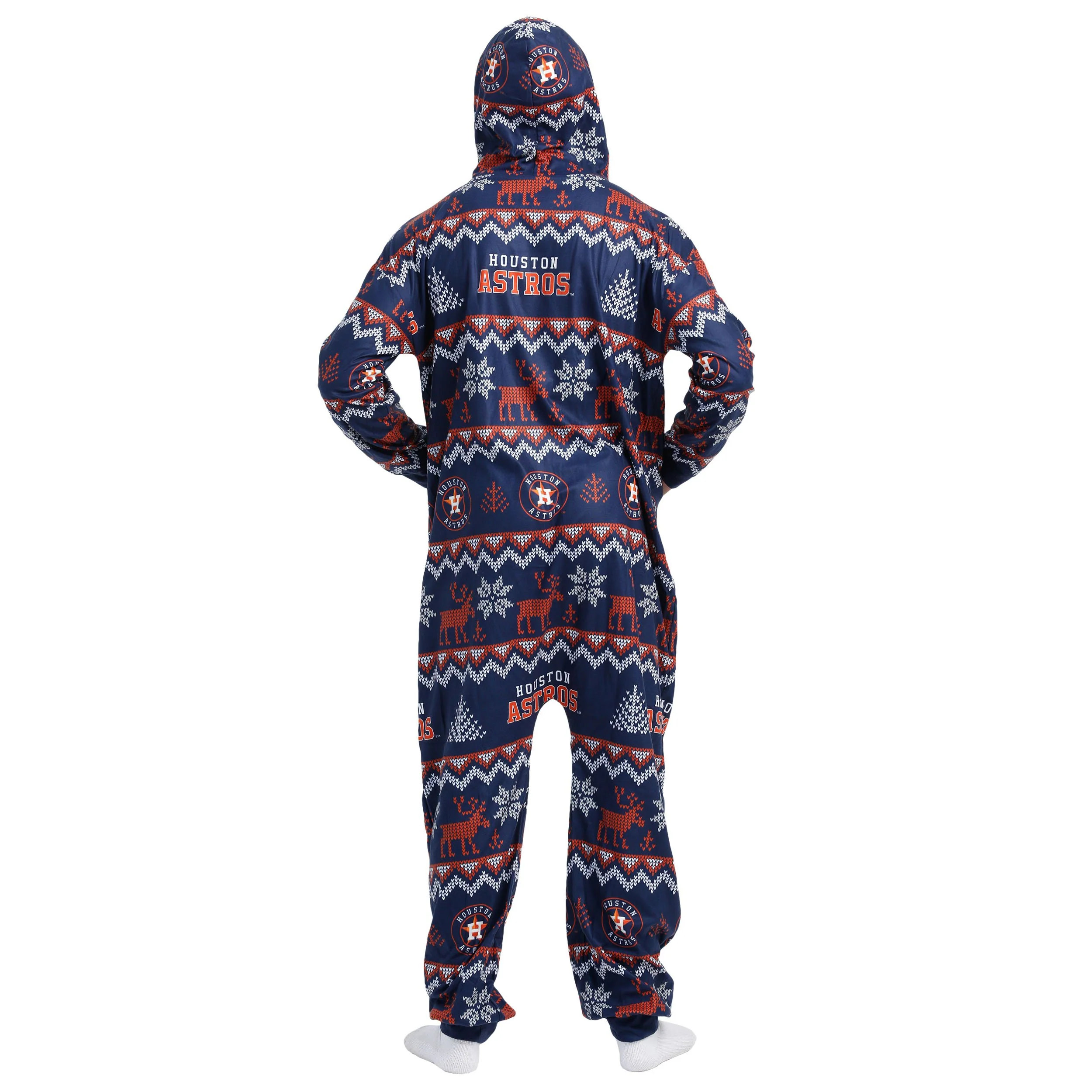 Houston Astros MLB Ugly Pattern One Piece Pajamas - Image 2
