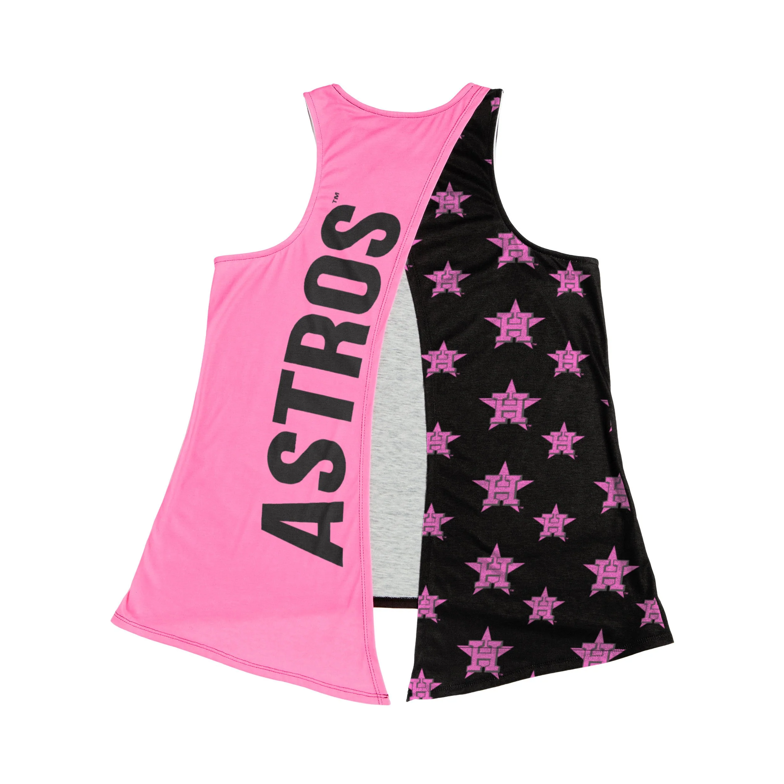 Houston Astros MLB Womens Highlights Tie-Breaker Sleeveless Top - Image 3
