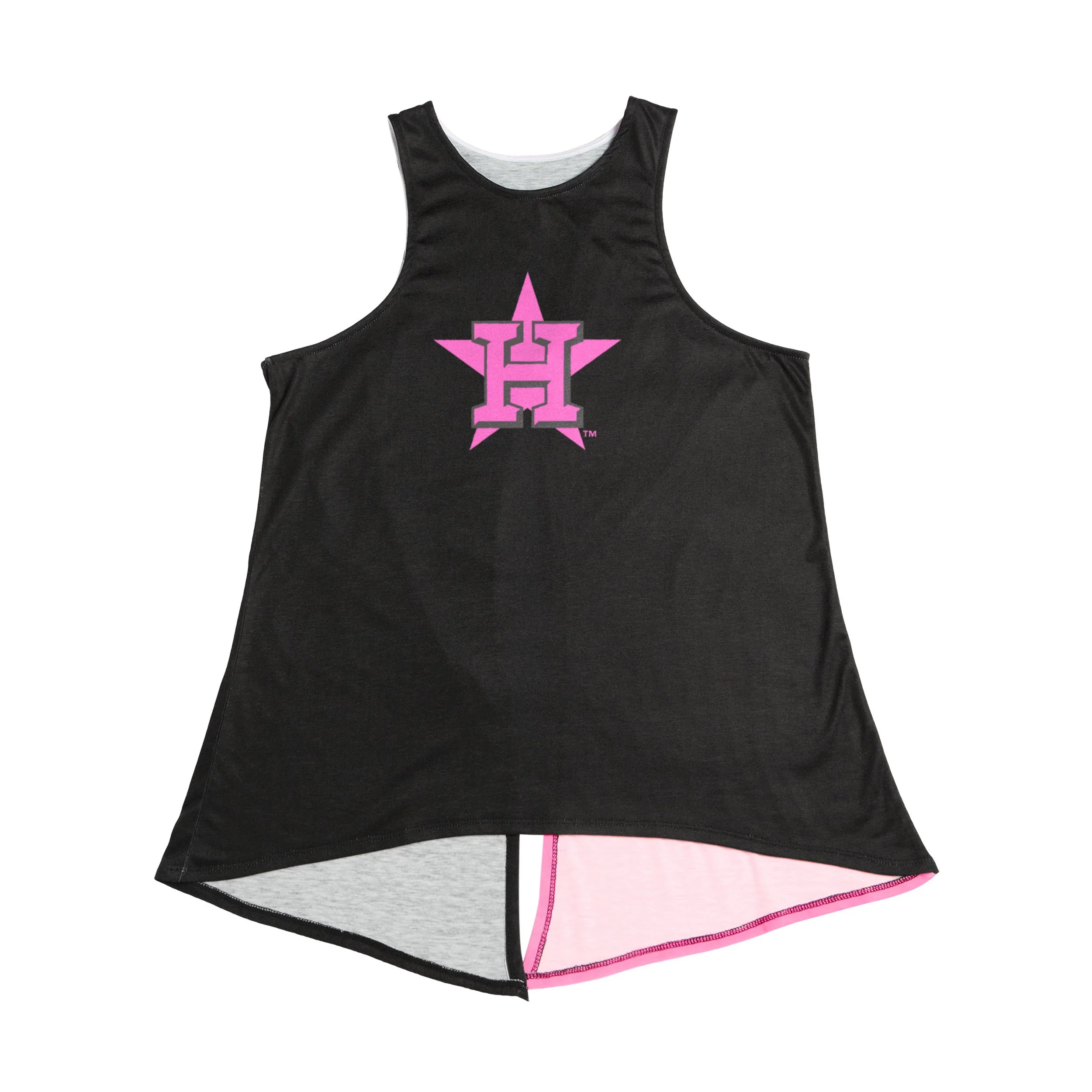 Houston Astros MLB Womens Highlights Tie-Breaker Sleeveless Top - Image 4