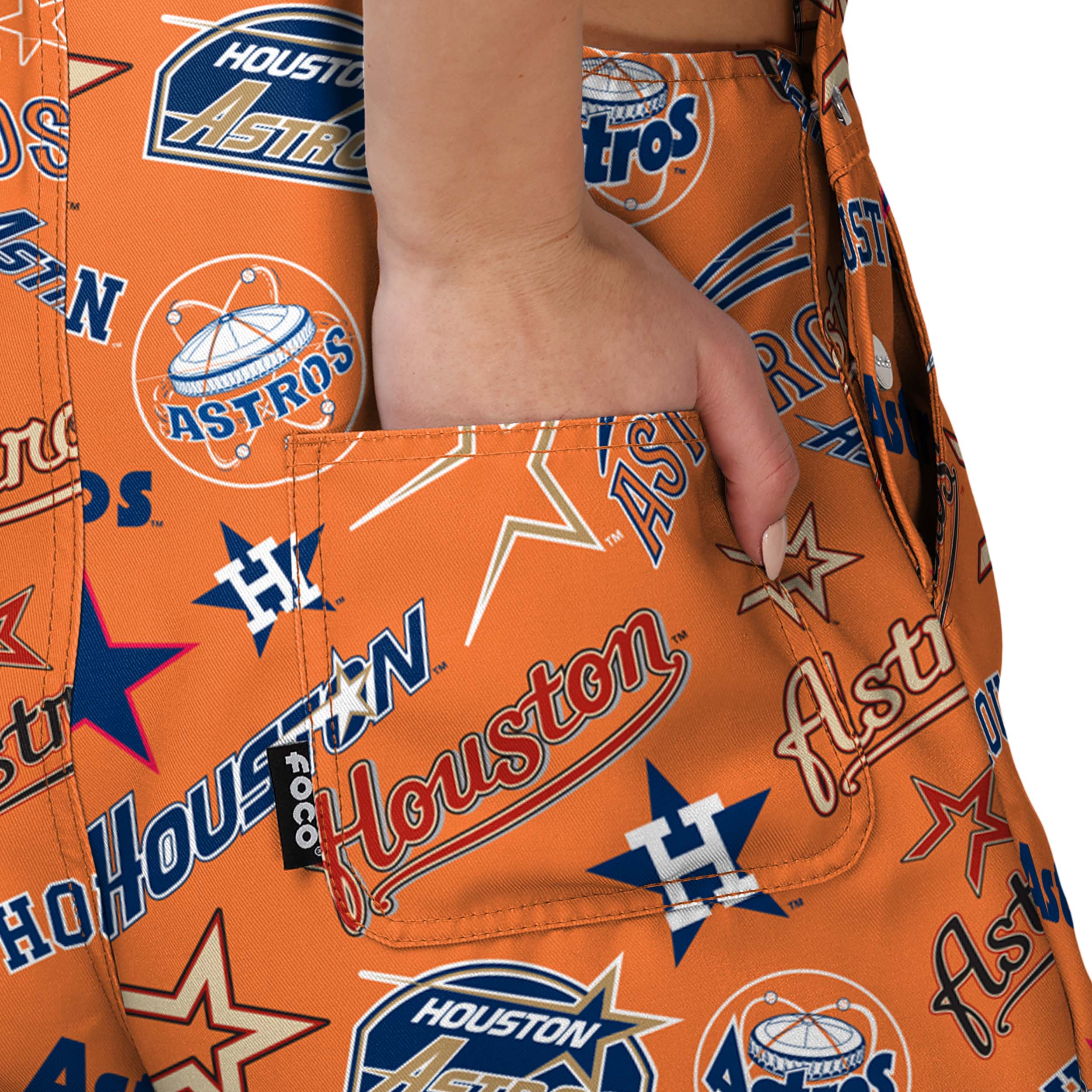 Houston Astros MLB Womens Historic Print Bib Shortalls - Image 6