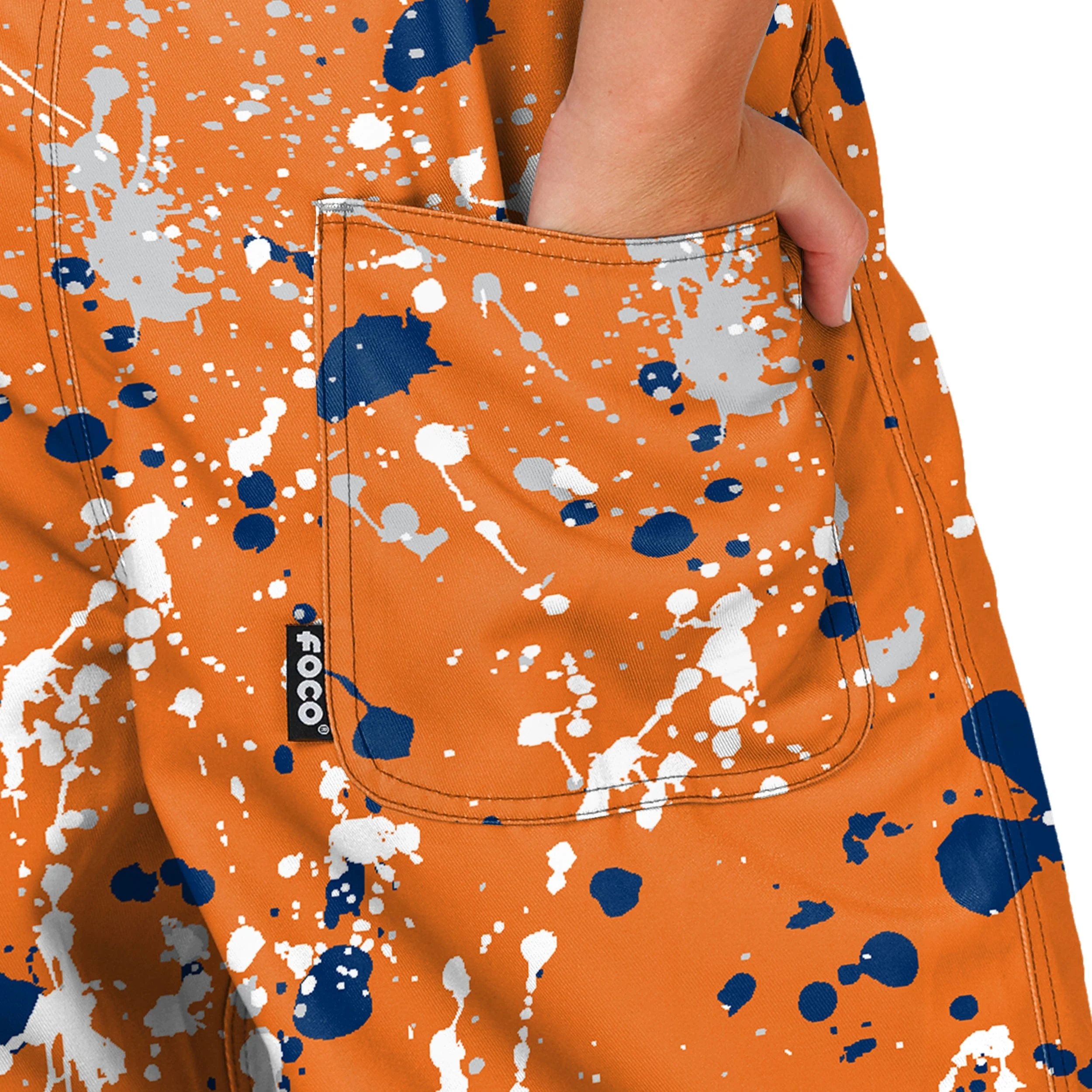 Houston Astros MLB Womens Paint Splatter Bib Overalls - Image 6