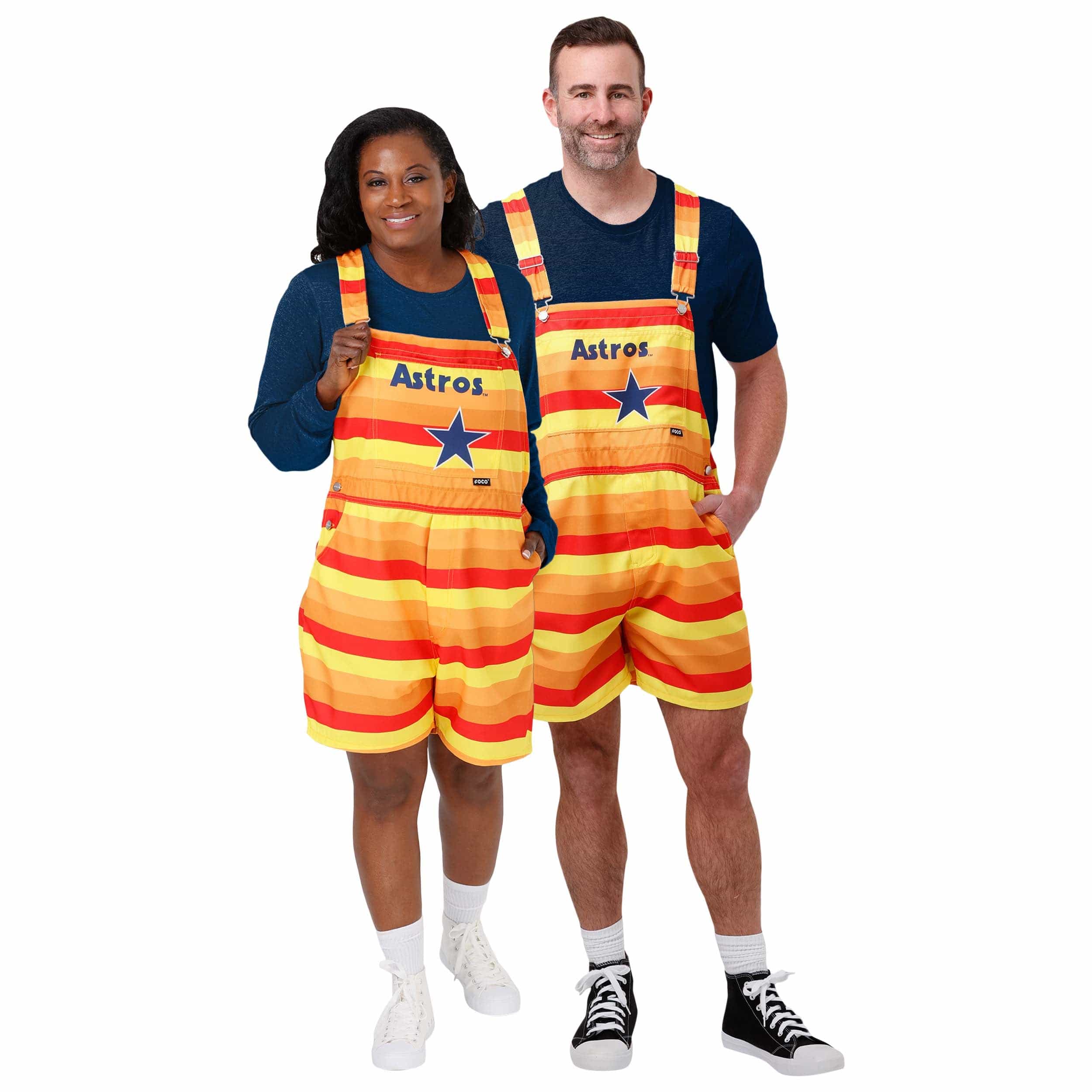 Houston Astros MLB Womens Throwback Thematic Bib Shortalls - Image 3