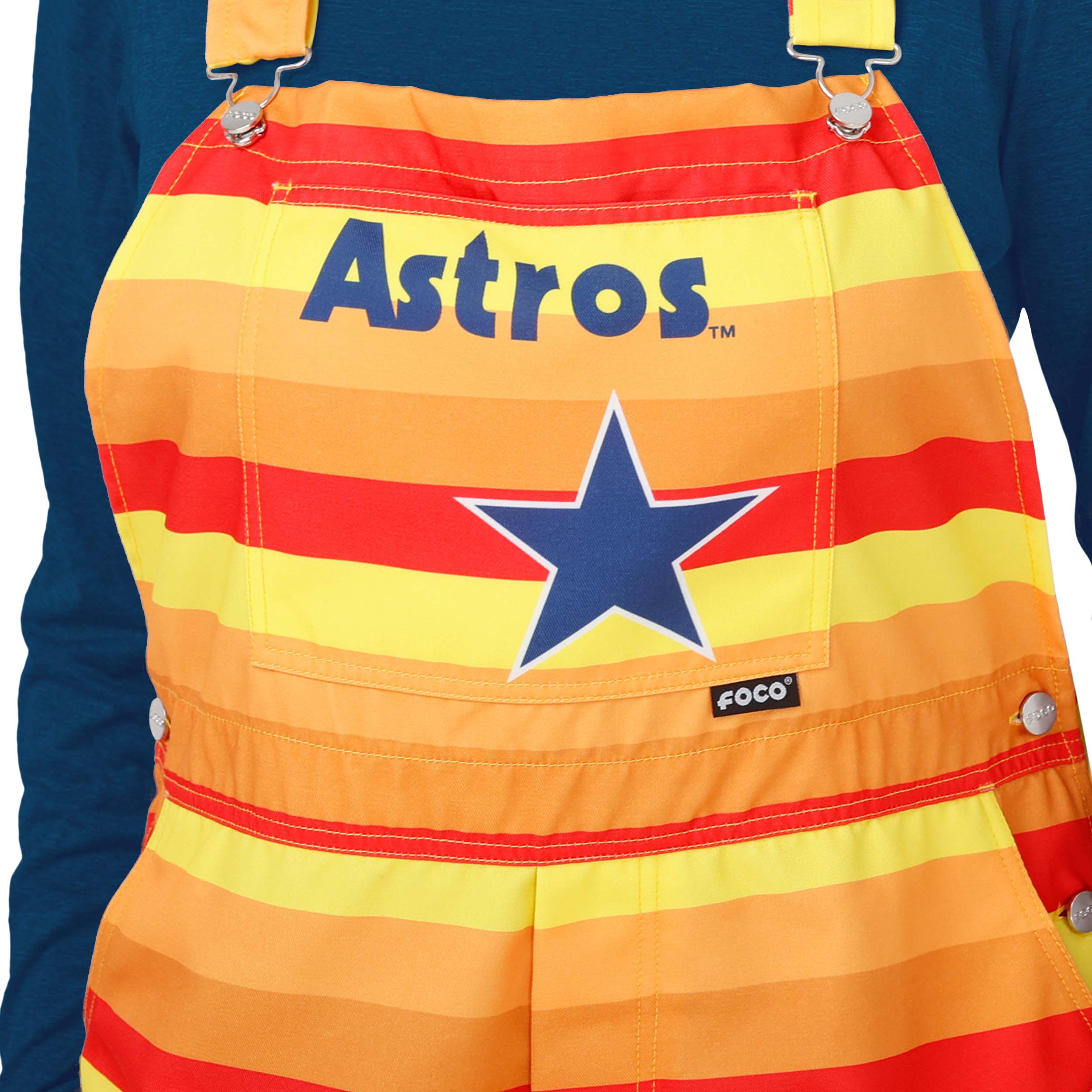 Houston Astros MLB Womens Throwback Thematic Bib Shortalls - Image 4