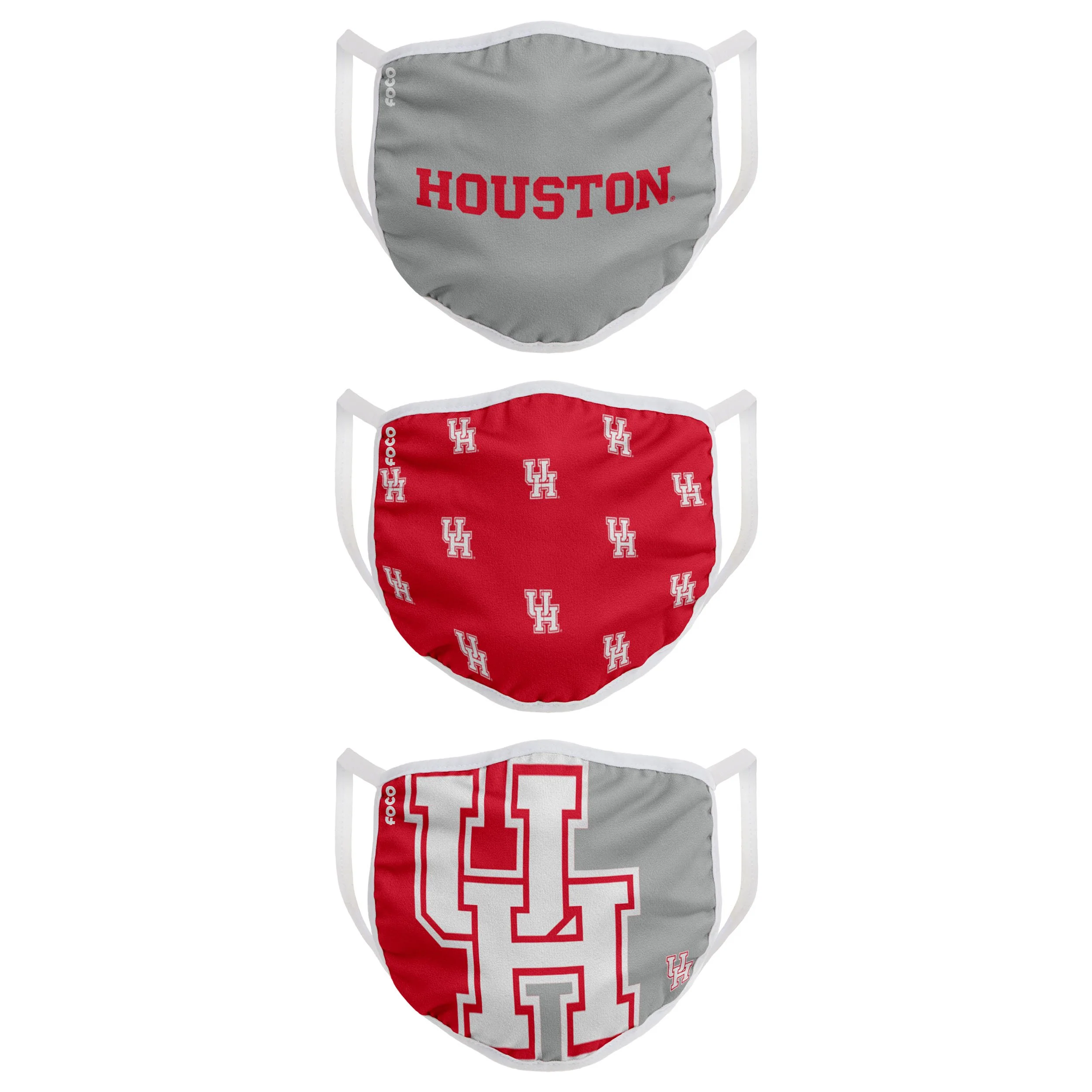 Houston Cougars NCAA 3 Pack Face Cover - Image 2