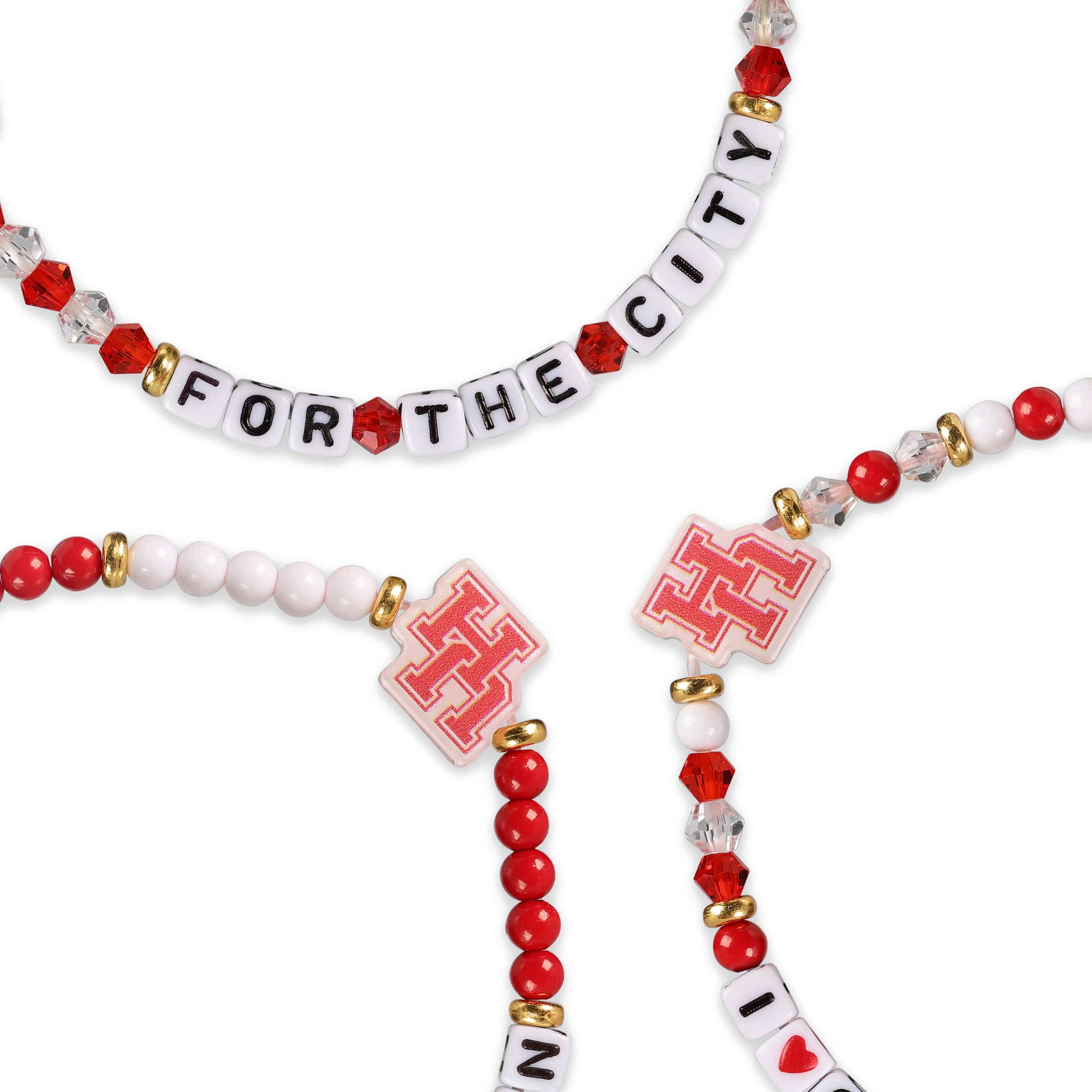 Houston Cougars NCAA 3 Pack Friendship Bracelet - Image 2