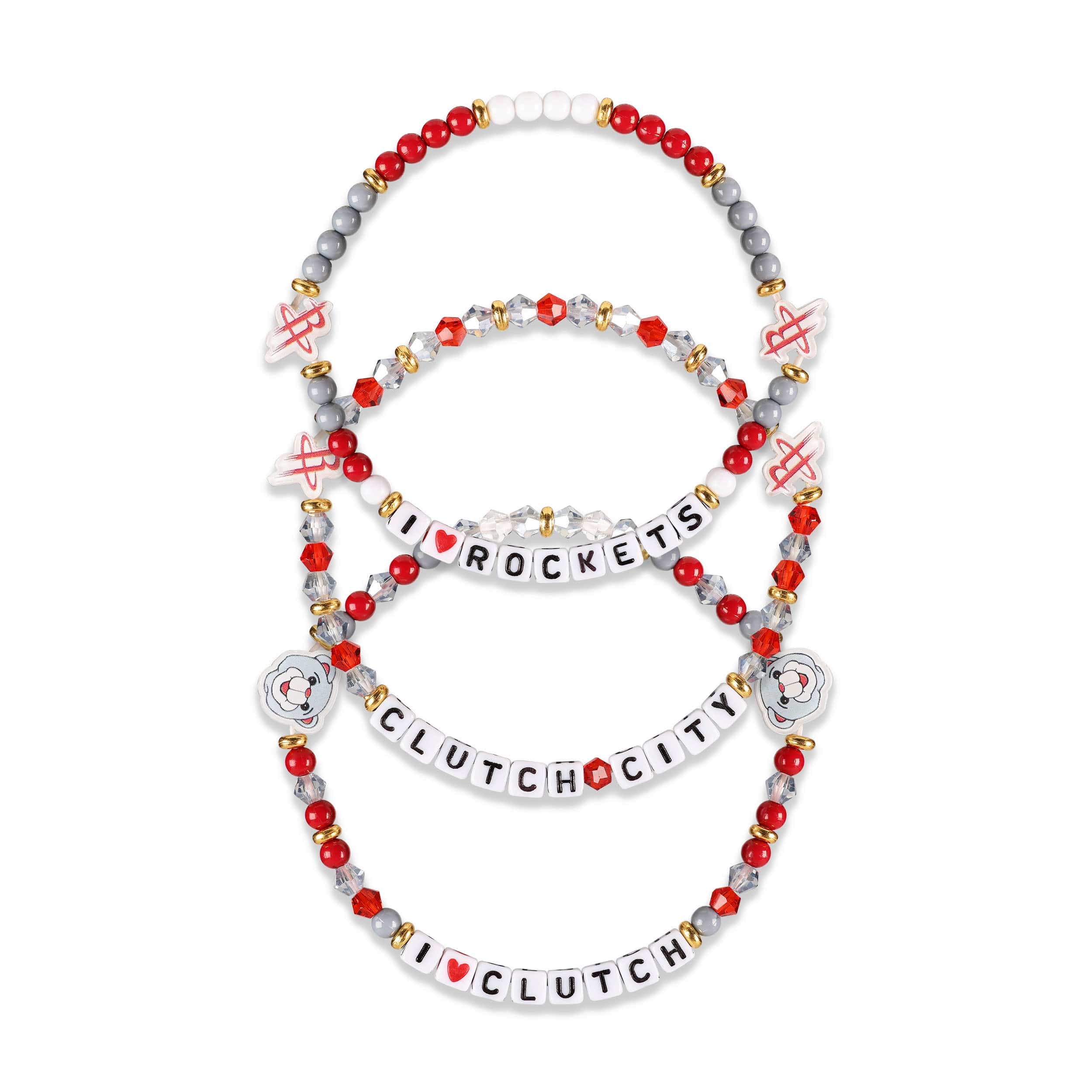 Houston Rockets NBA 3 Pack Friendship Bracelet