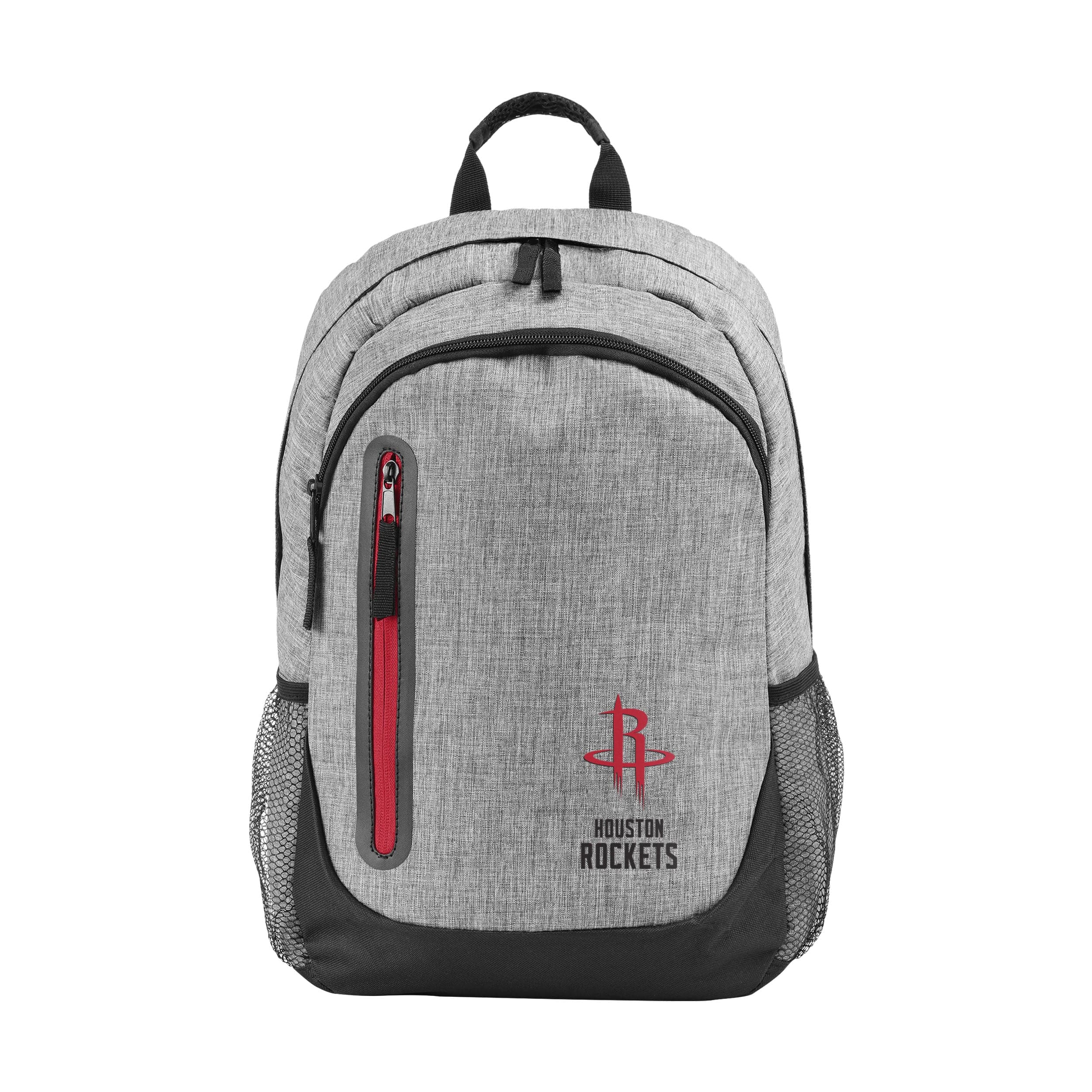 Houston Rockets NBA Heather Grey Bold Color Backpack