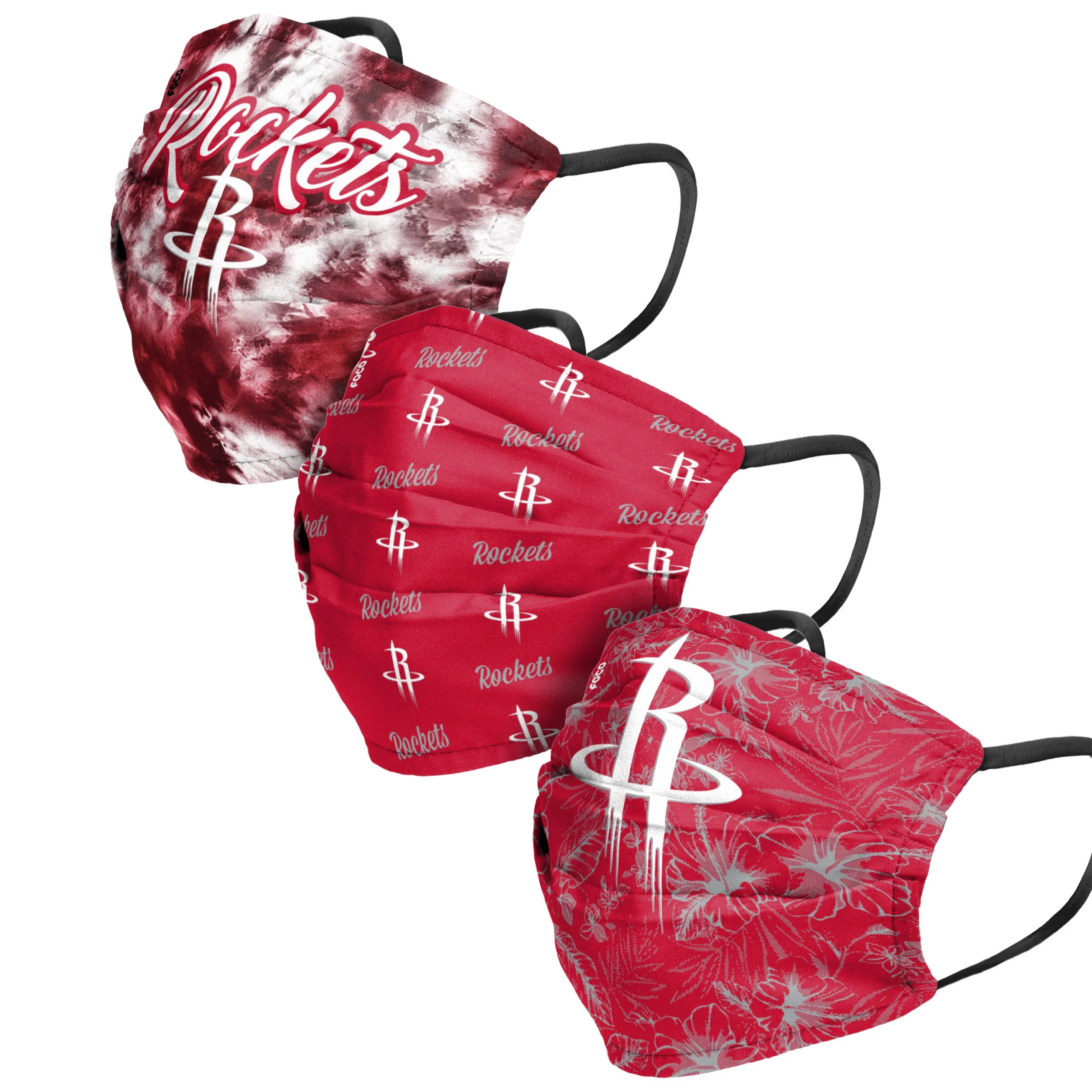 Houston Rockets NBA Womens Matchday 3 Pack Face Cover