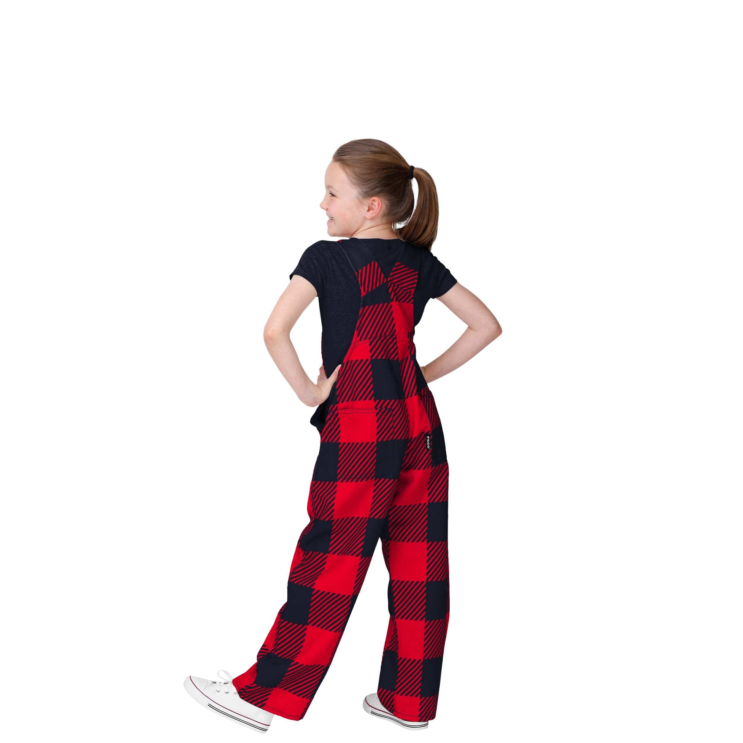 Houston Texans NFL Youth Plaid Bib Overalls - Image 2