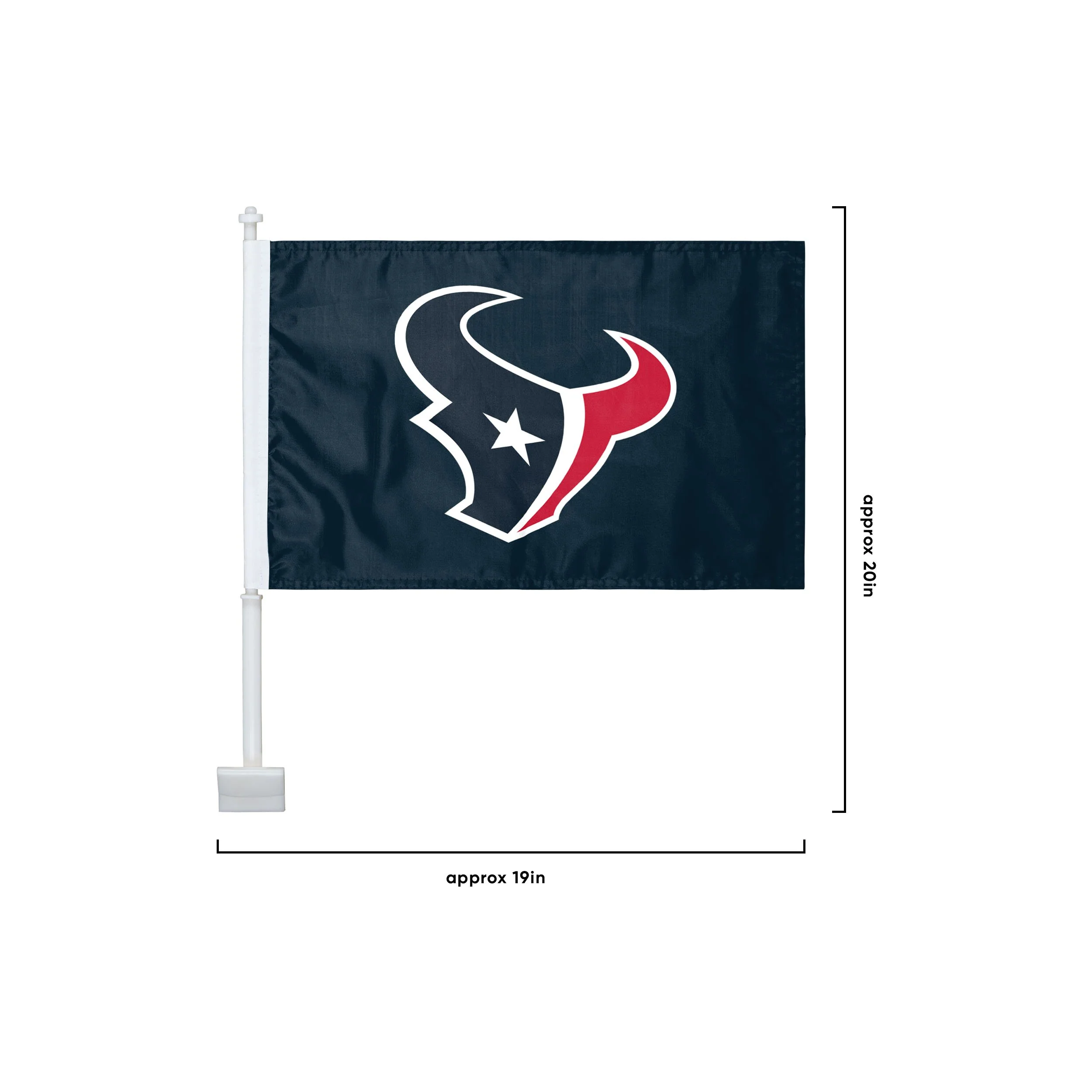 Houston Texans NFL 2 Pack Solid Car Flag - Image 3