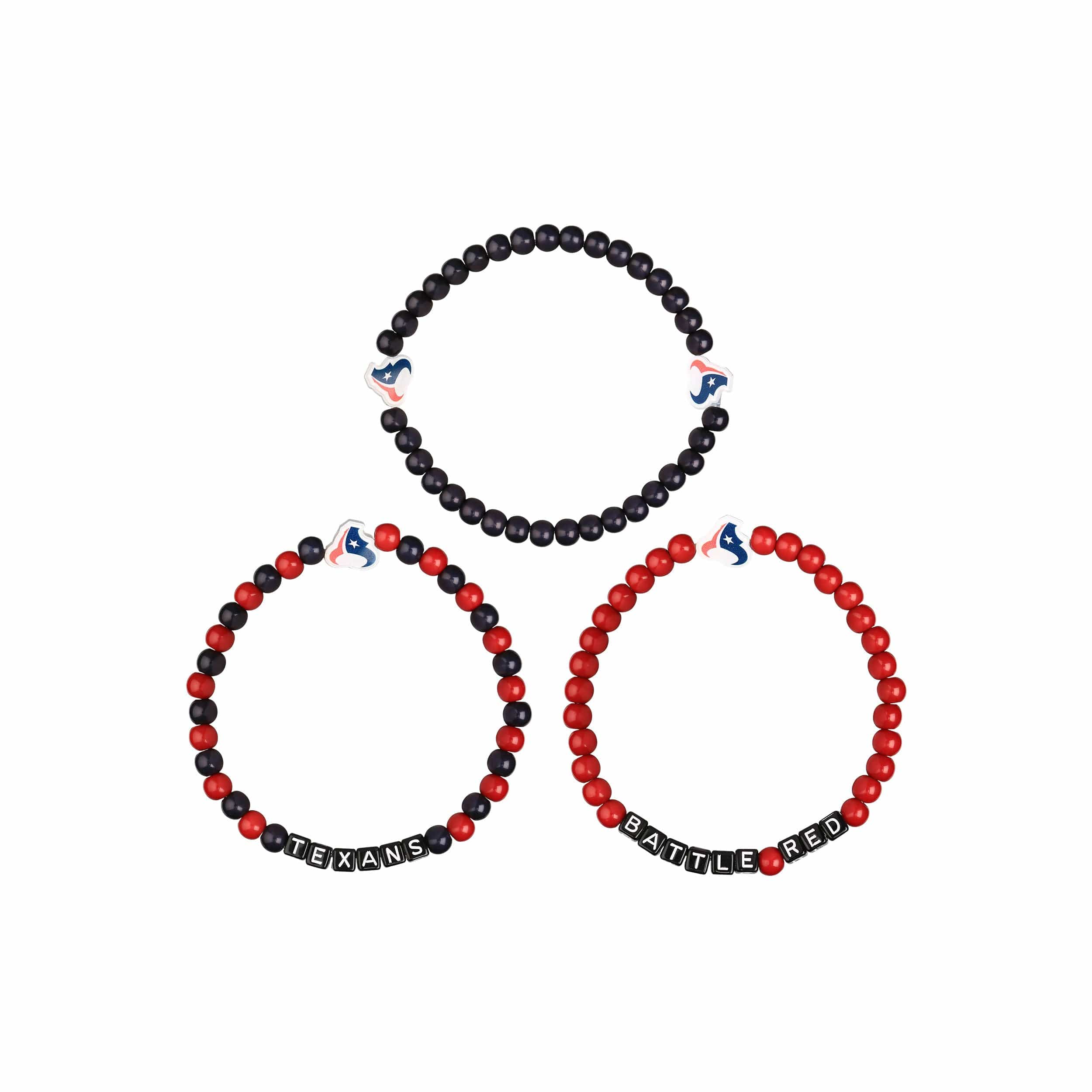 Houston Texans NFL 3 Pack Beaded Friendship Bracelet - Image 3
